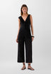 ASYMMETRIC EMBROIDERED RUFFLE JUMPSUIT