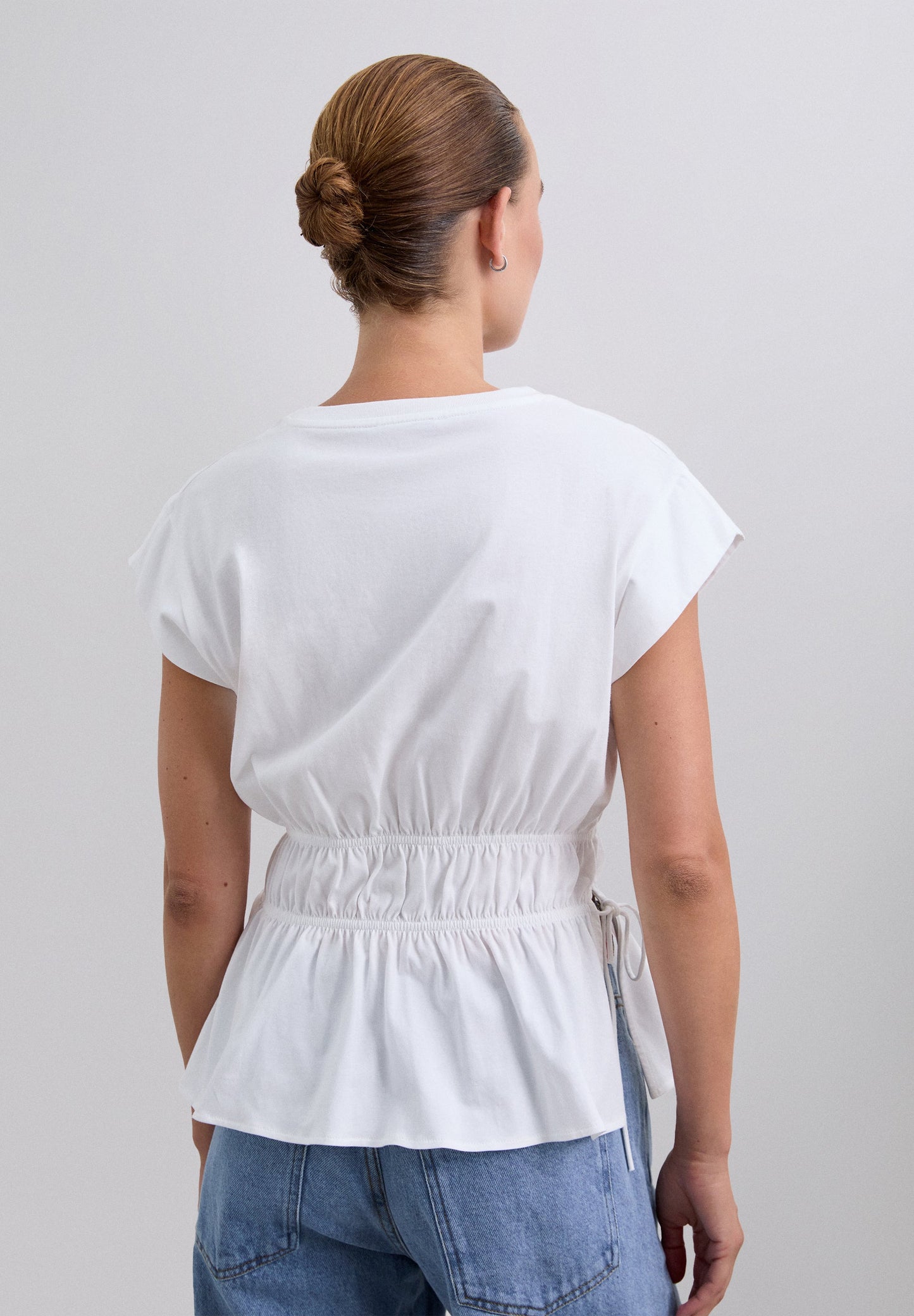 T-SHIRT WITH RUCHED WAIST