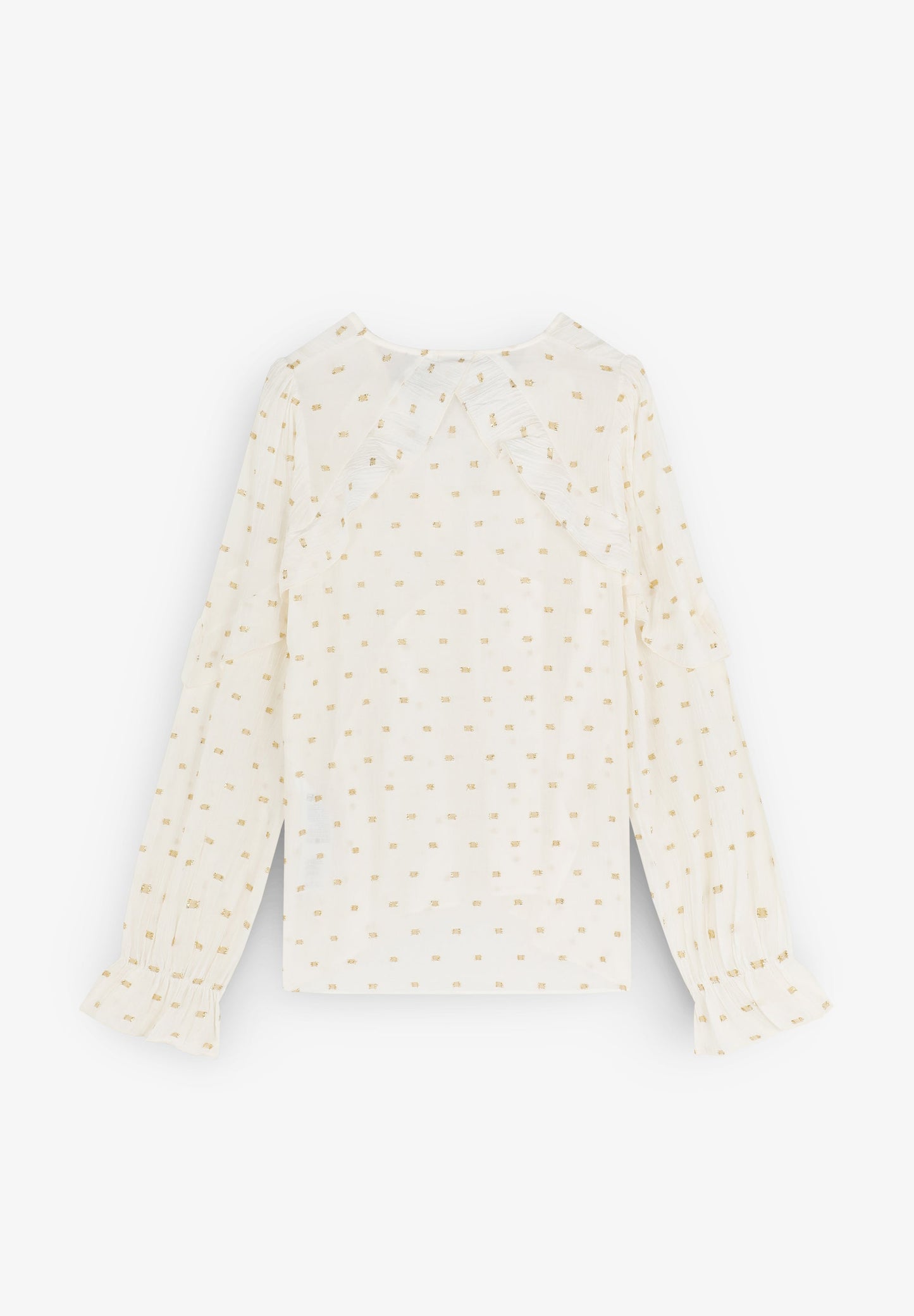 BLOUSE WITH LUREX FRILL DETAIL