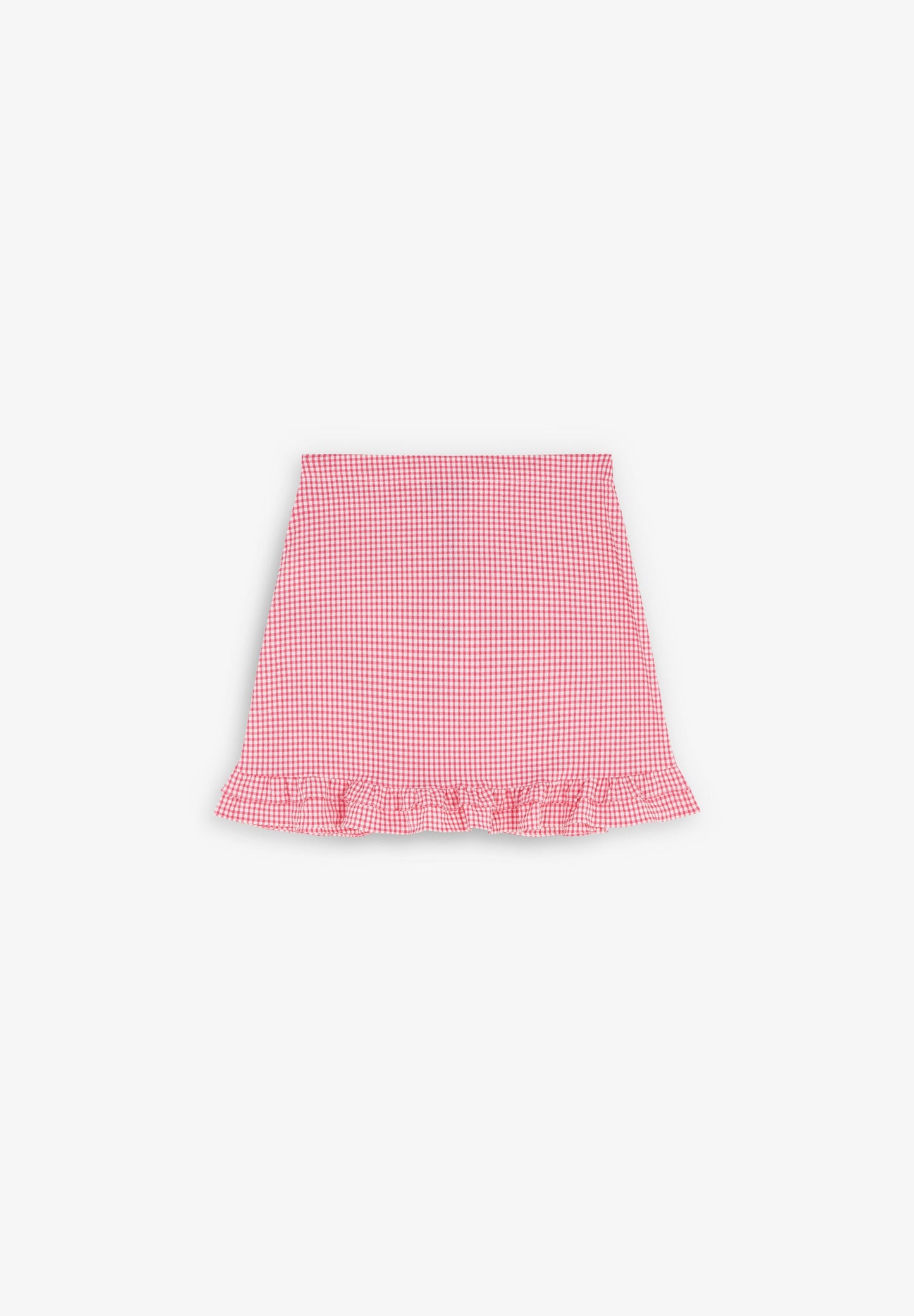 GATHERED GINGHAM SKIRT