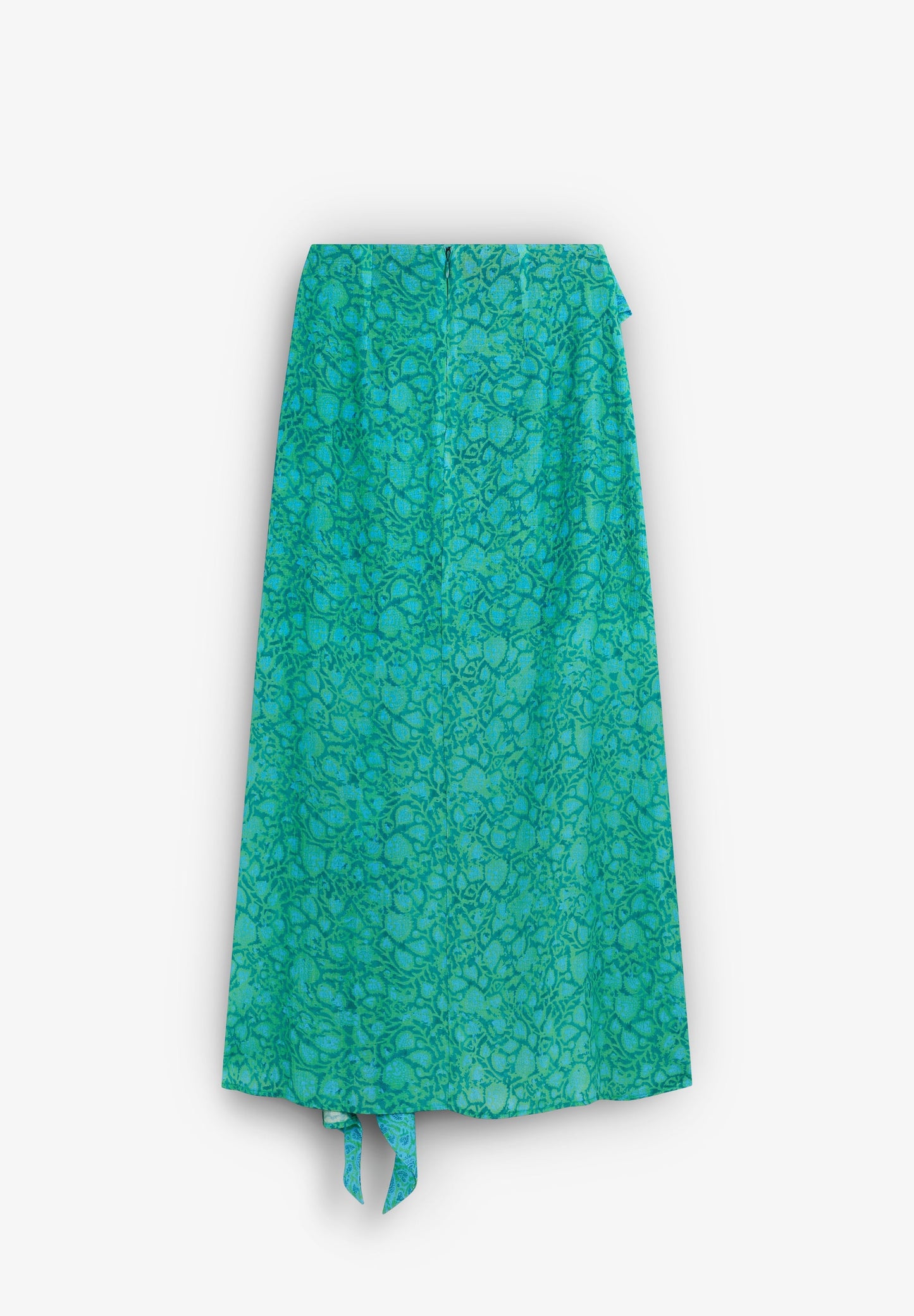 PRINTED SKIRT WITH RUFFLES
