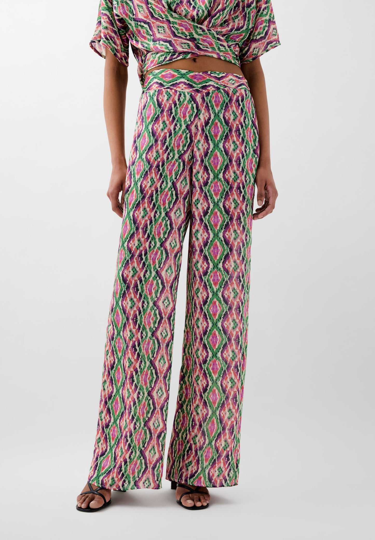 SC DIAMOND PRINT TROUSERS