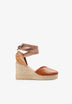 LEATHER WEDGE ESPADRILLES
