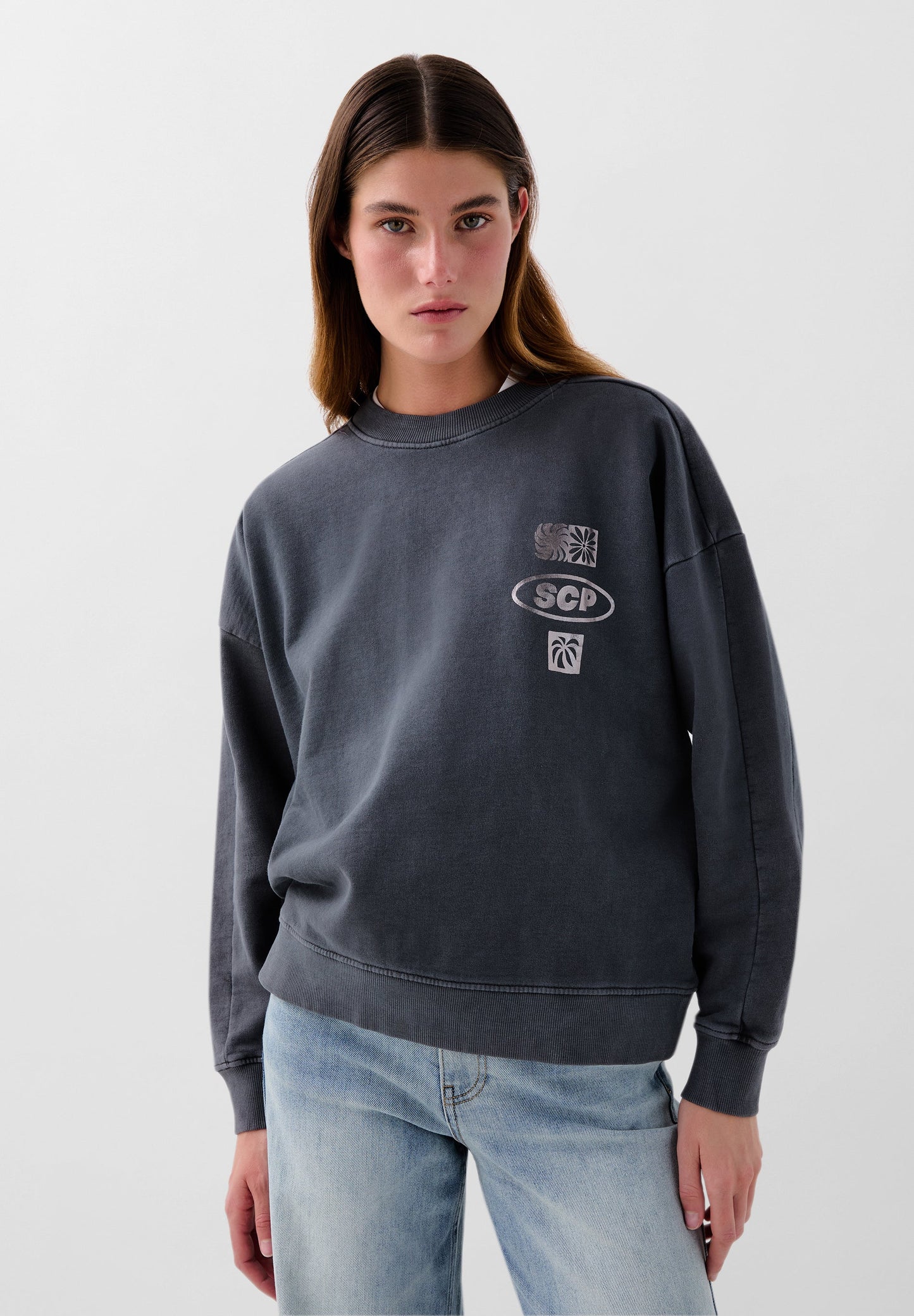 FADED PRINT SWEATSHIRT
