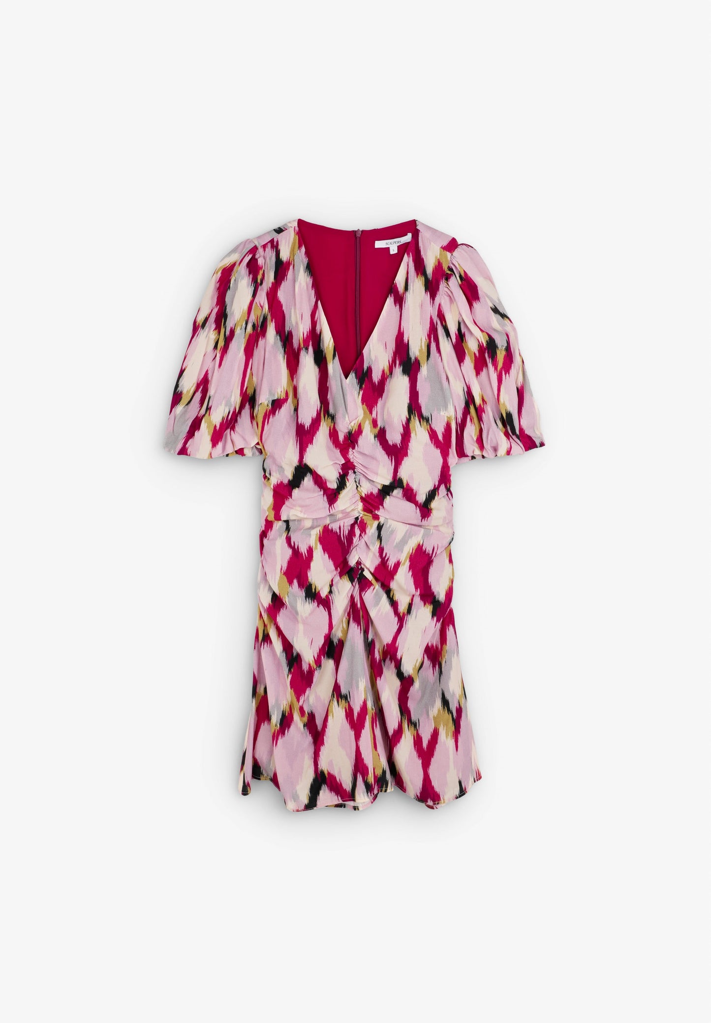 PRINTED MINI DRESS WITH RUFFLES