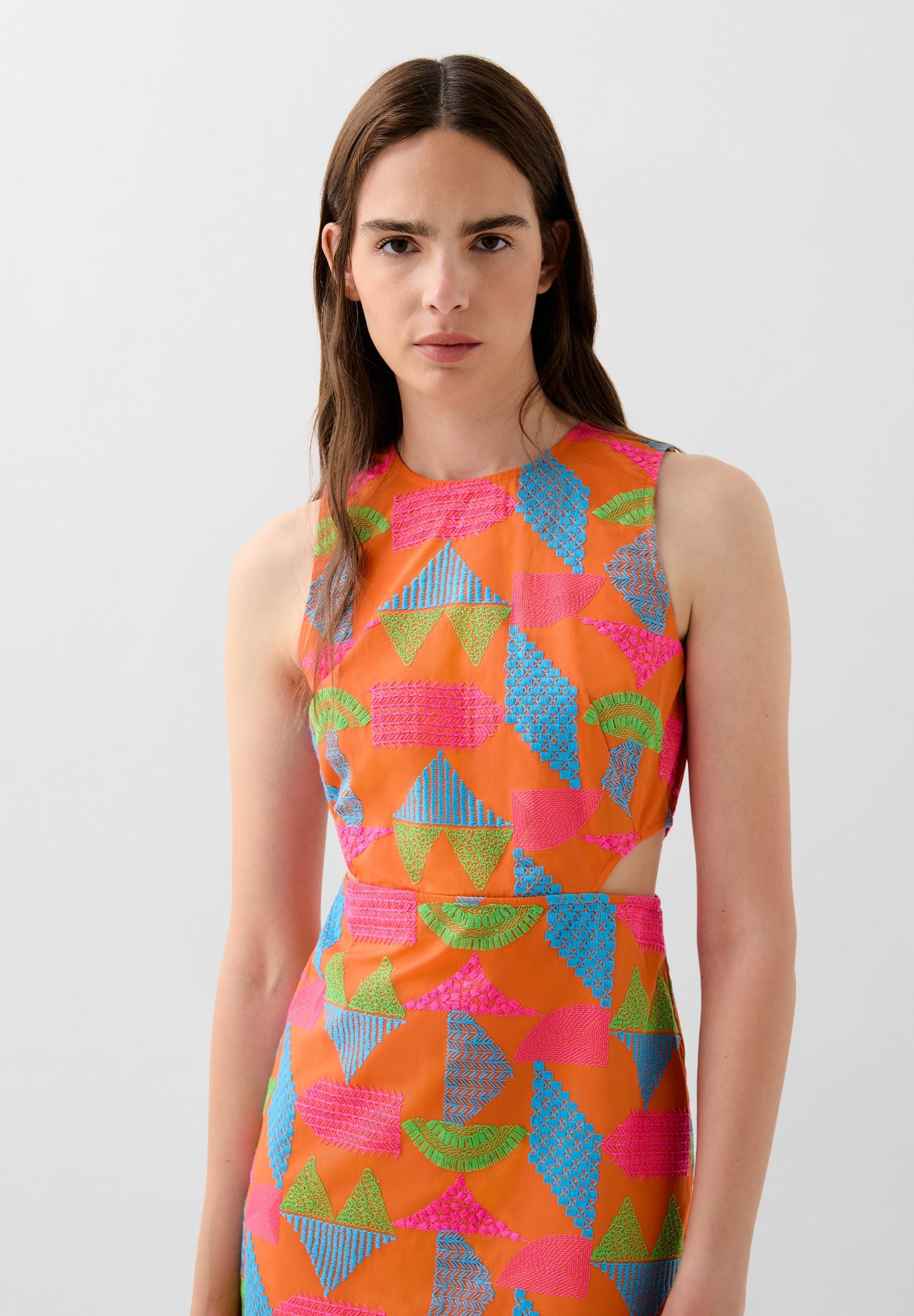 PRINT DRESS WITH CUT OUTS