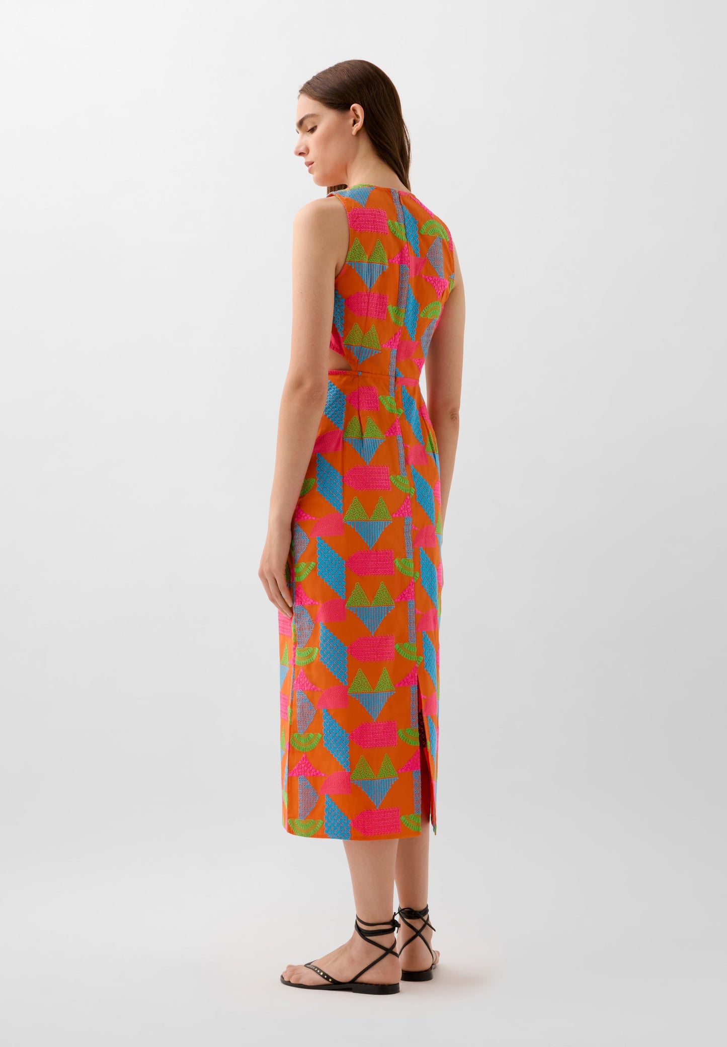 PRINT DRESS WITH CUT OUTS