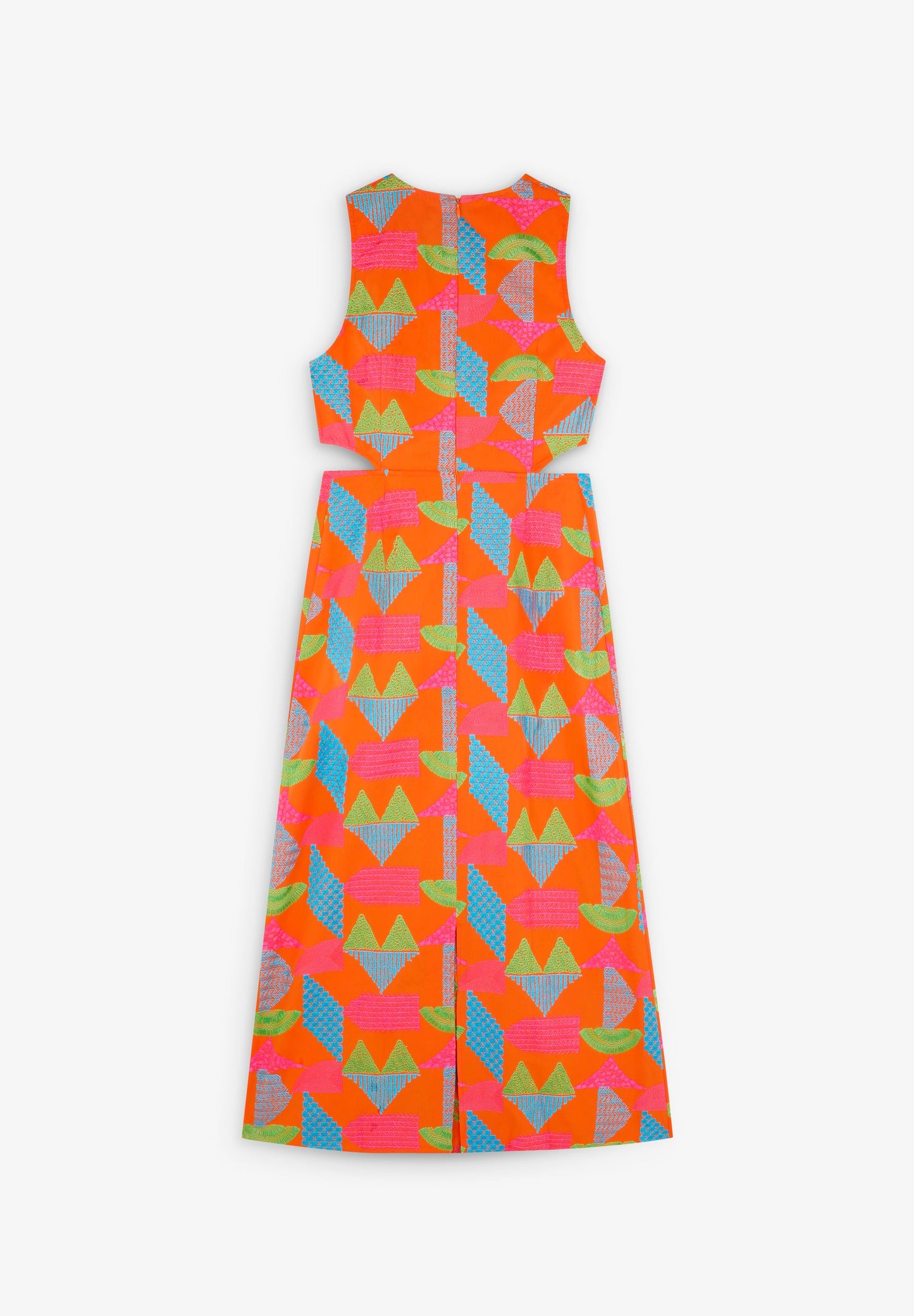 PRINT DRESS WITH CUT OUTS