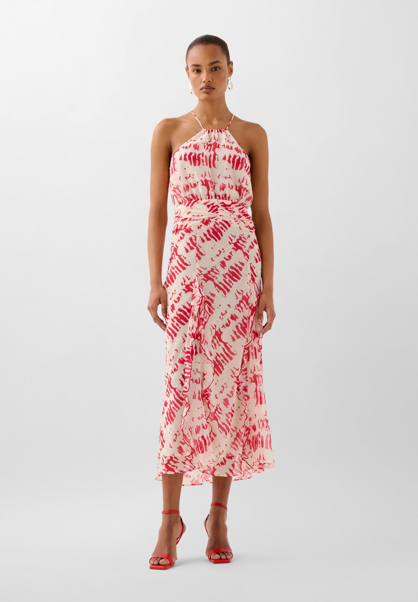 MULTI-POSITION PRINTED DRESS
