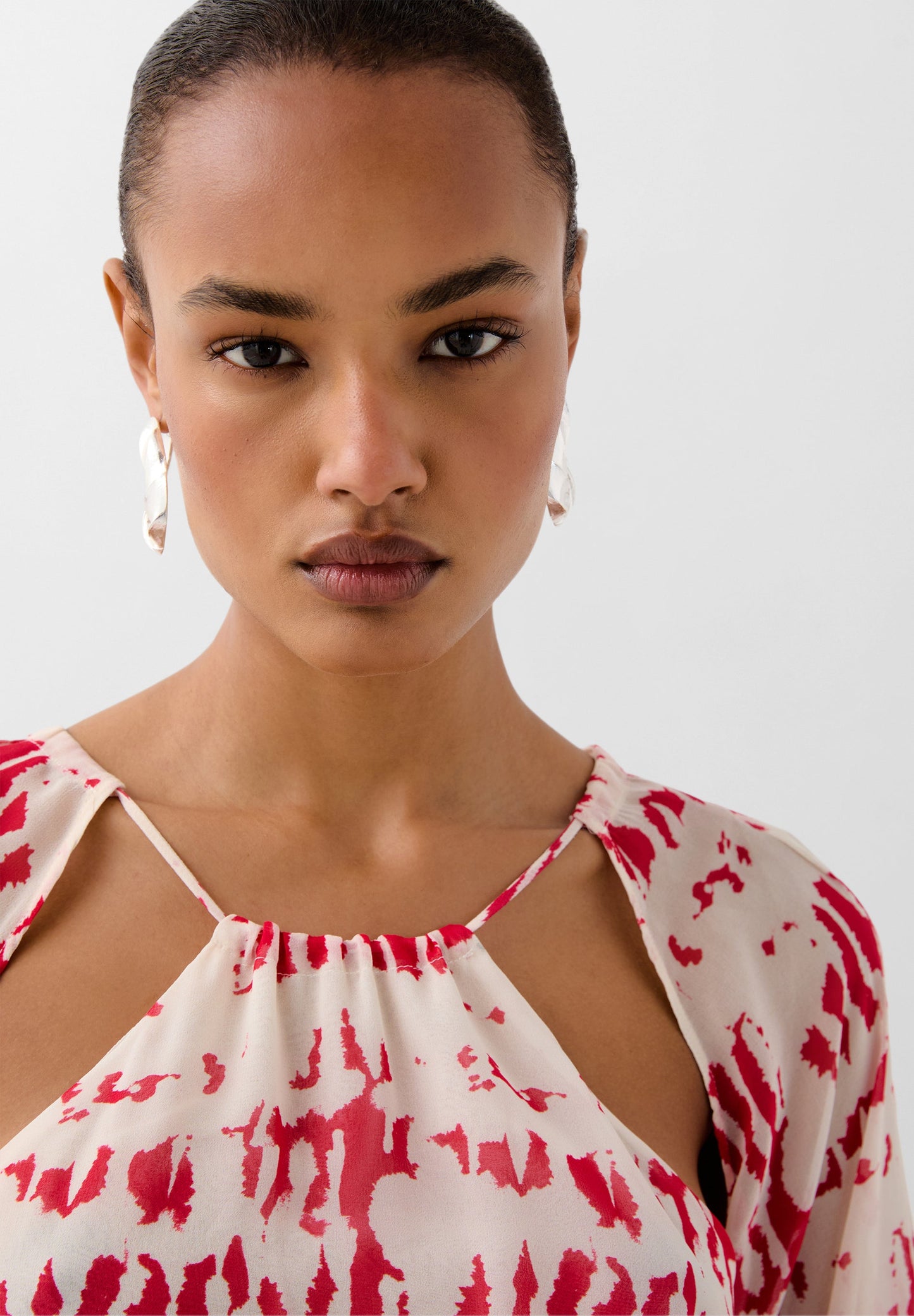 MULTI-POSITION PRINTED DRESS