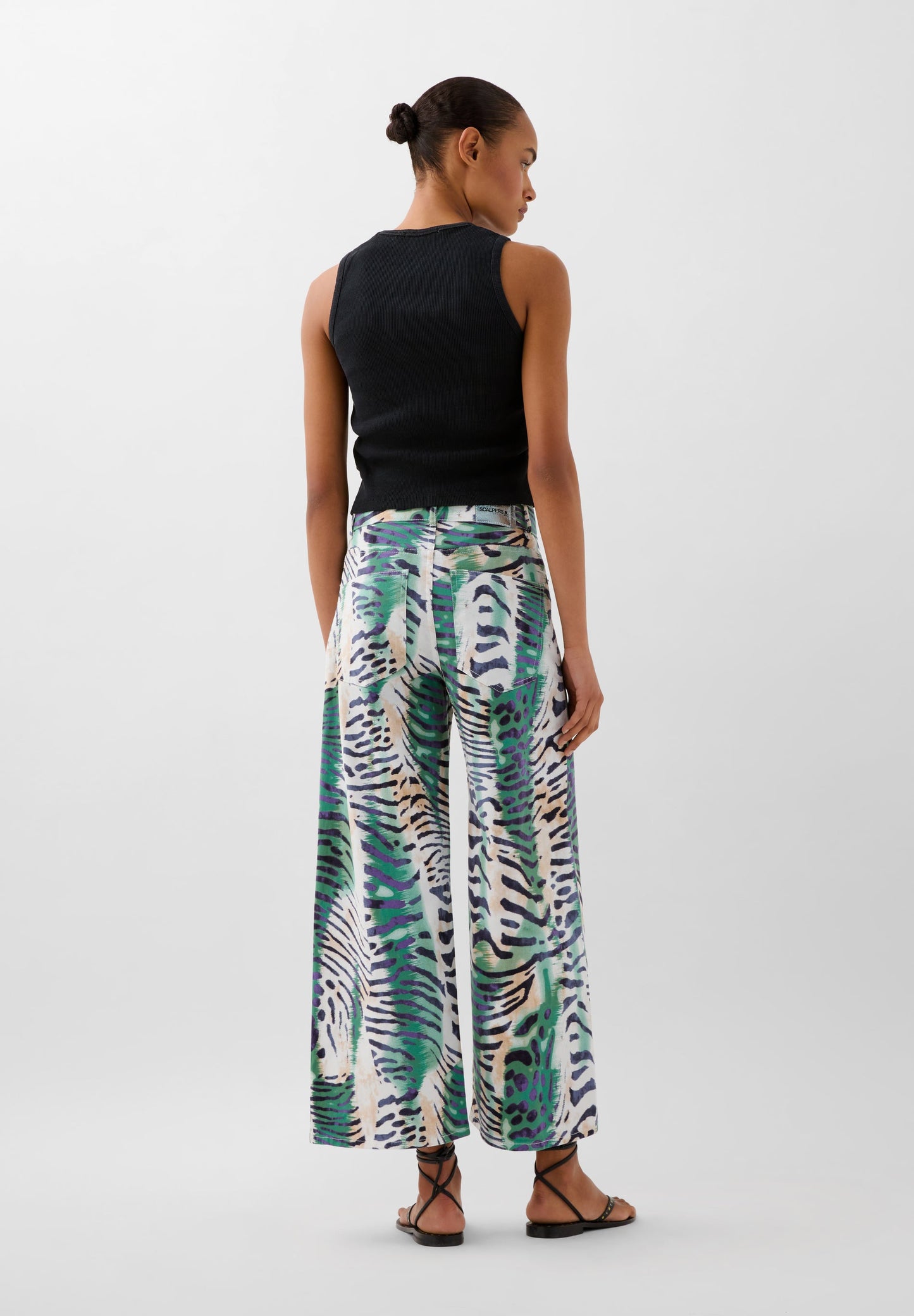 PRINTED CULOTTES JEANS