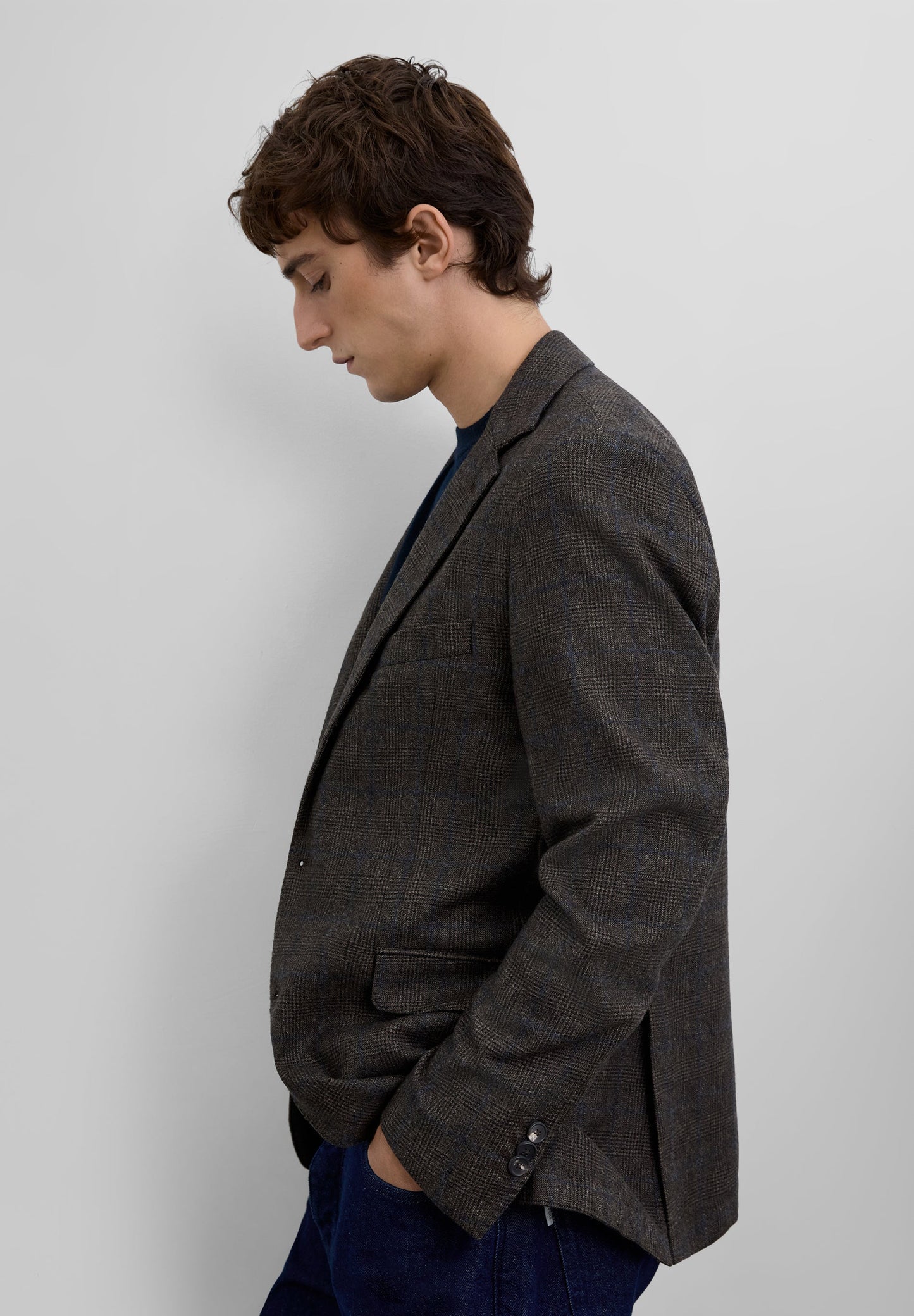 WOOL CHECK BLAZER