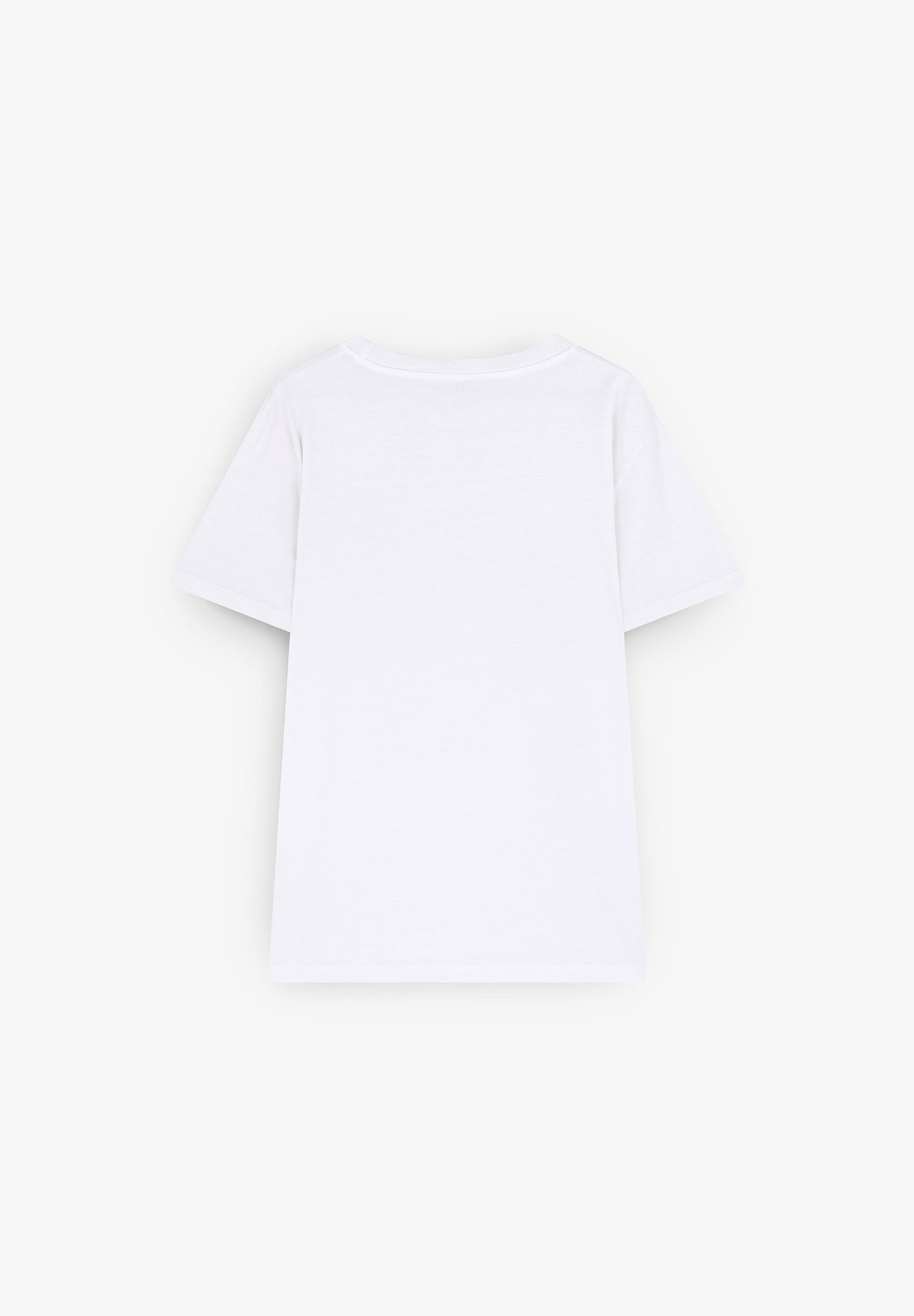 FADED T-SHIRT WITH EMBROIDERED SKULL