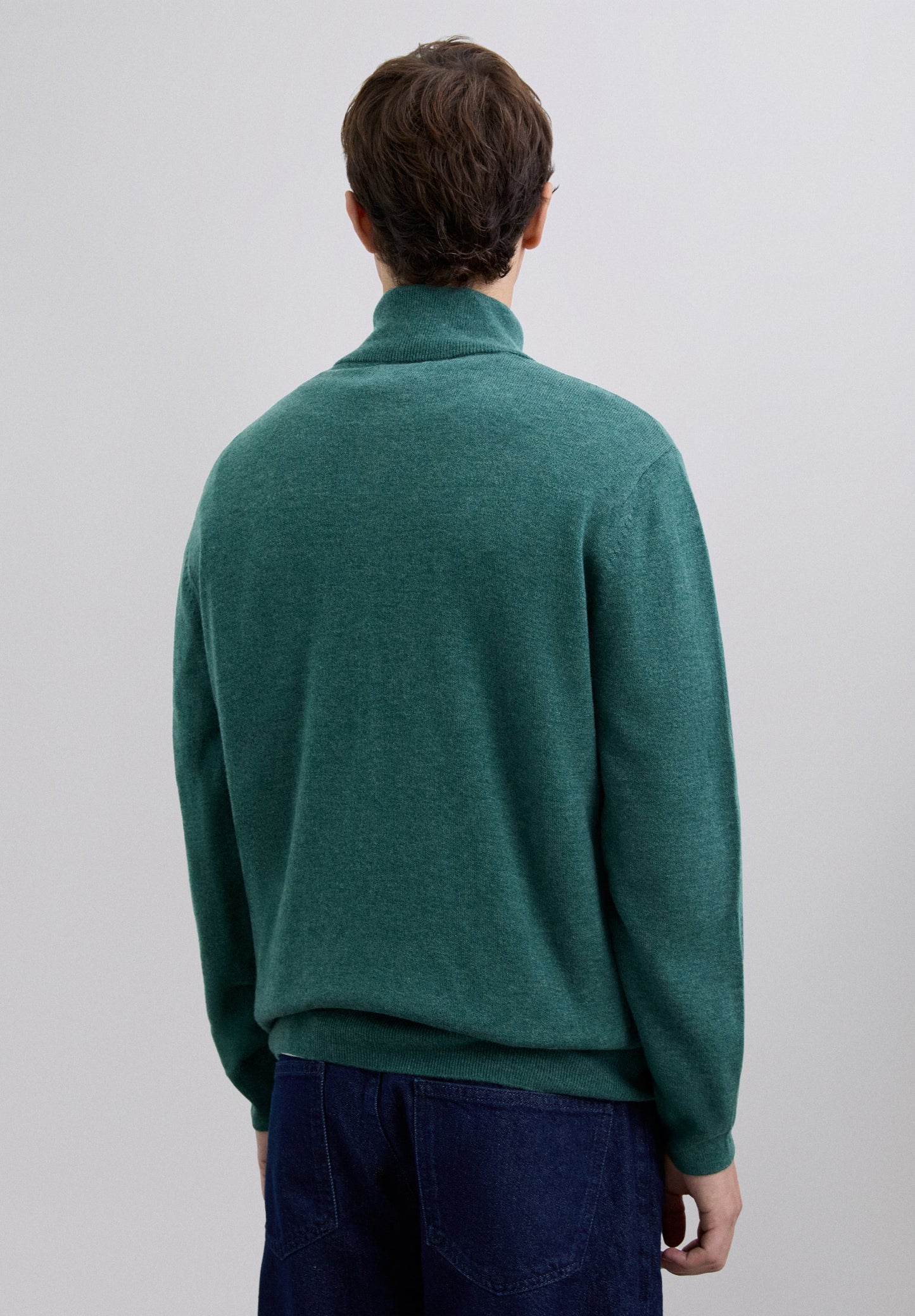 ZIPPED WOOL SWEATER WITH SKULL