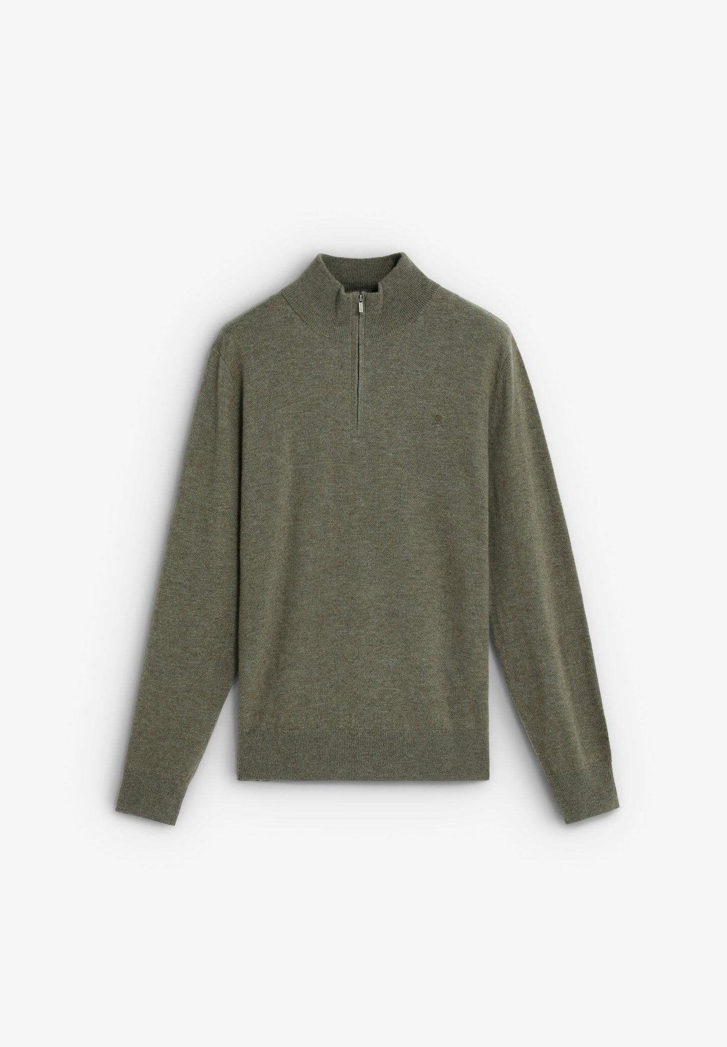 ZIPPED WOOL SWEATER WITH SKULL