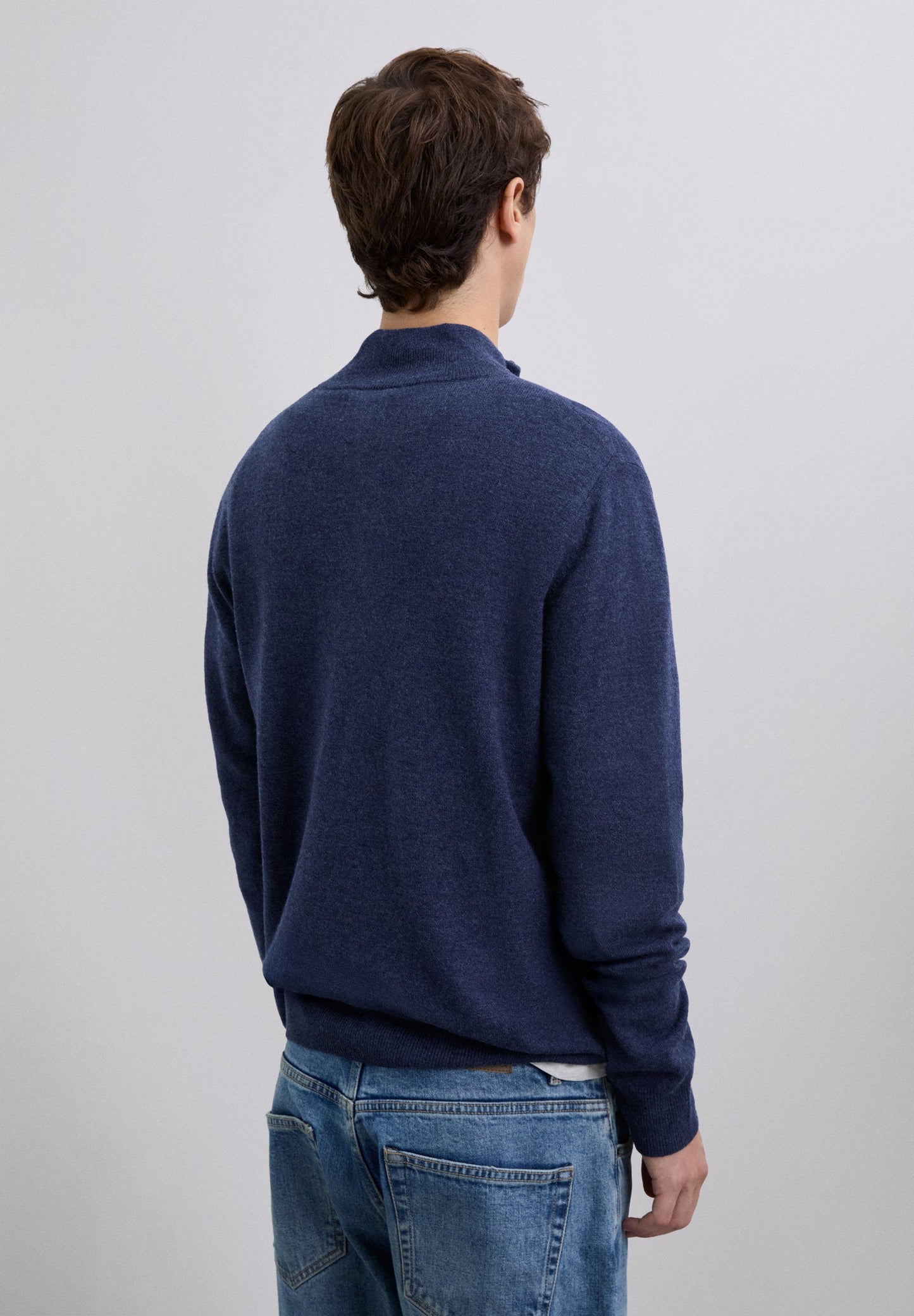ZIPPED WOOL SWEATER WITH SKULL