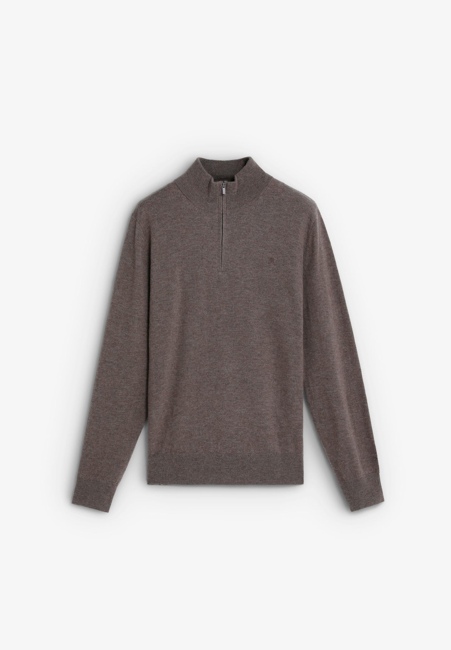 ZIPPED WOOL SWEATER WITH SKULL