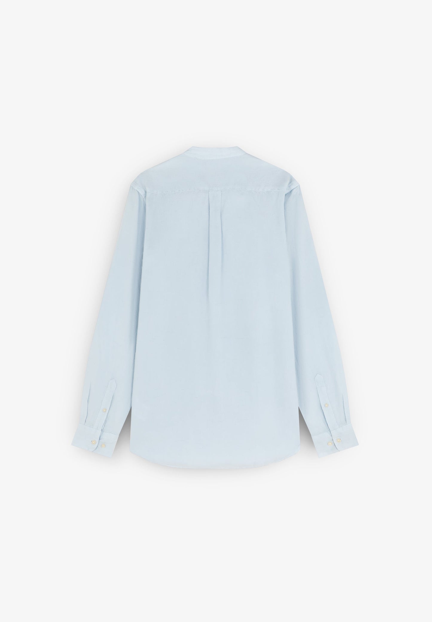 LINEN SHIRT WITH STAND-UP COLLAR