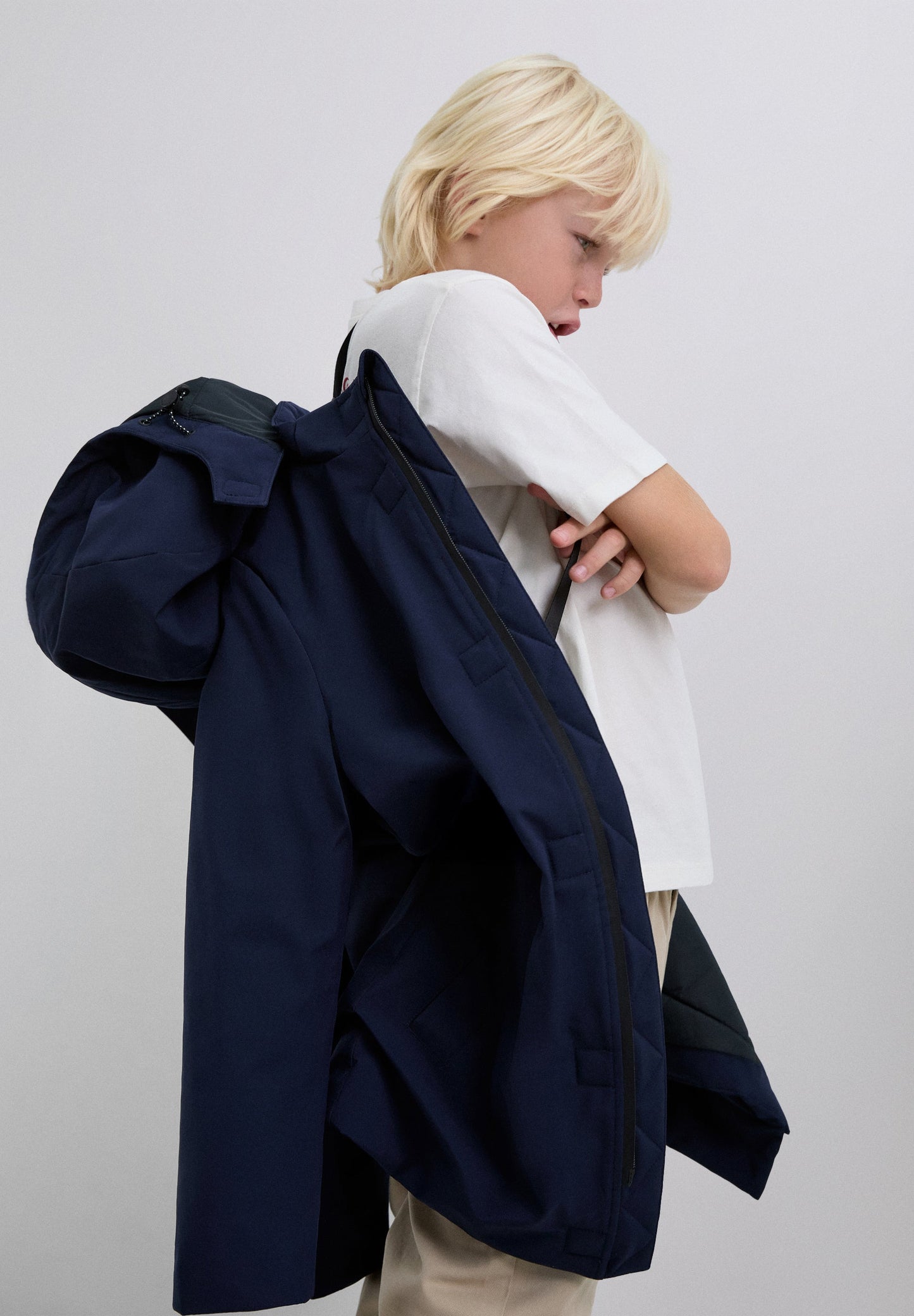 LONG PARKA WITH SIDE PATCH