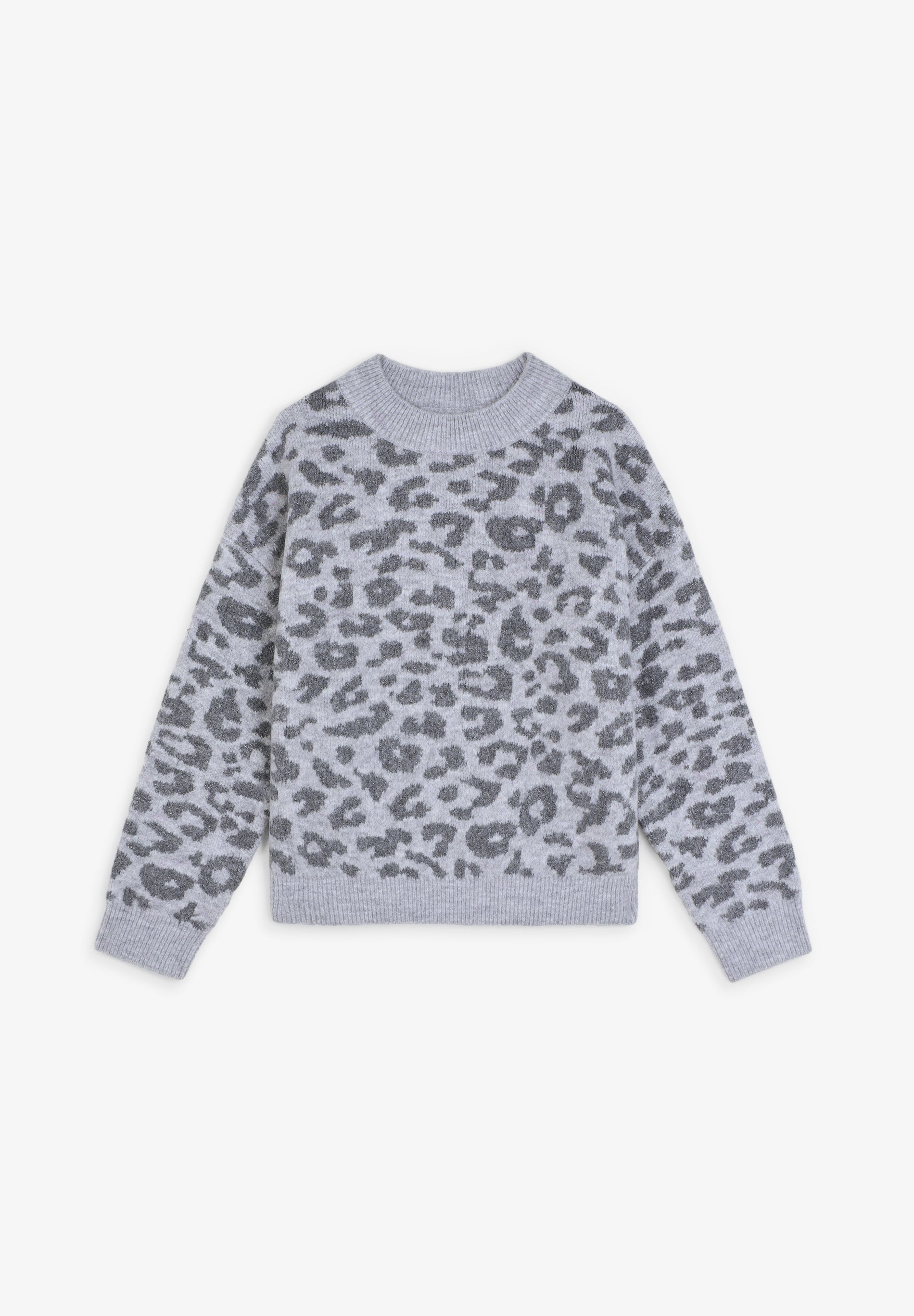 ANIMAL PRINT KNIT SWEATER