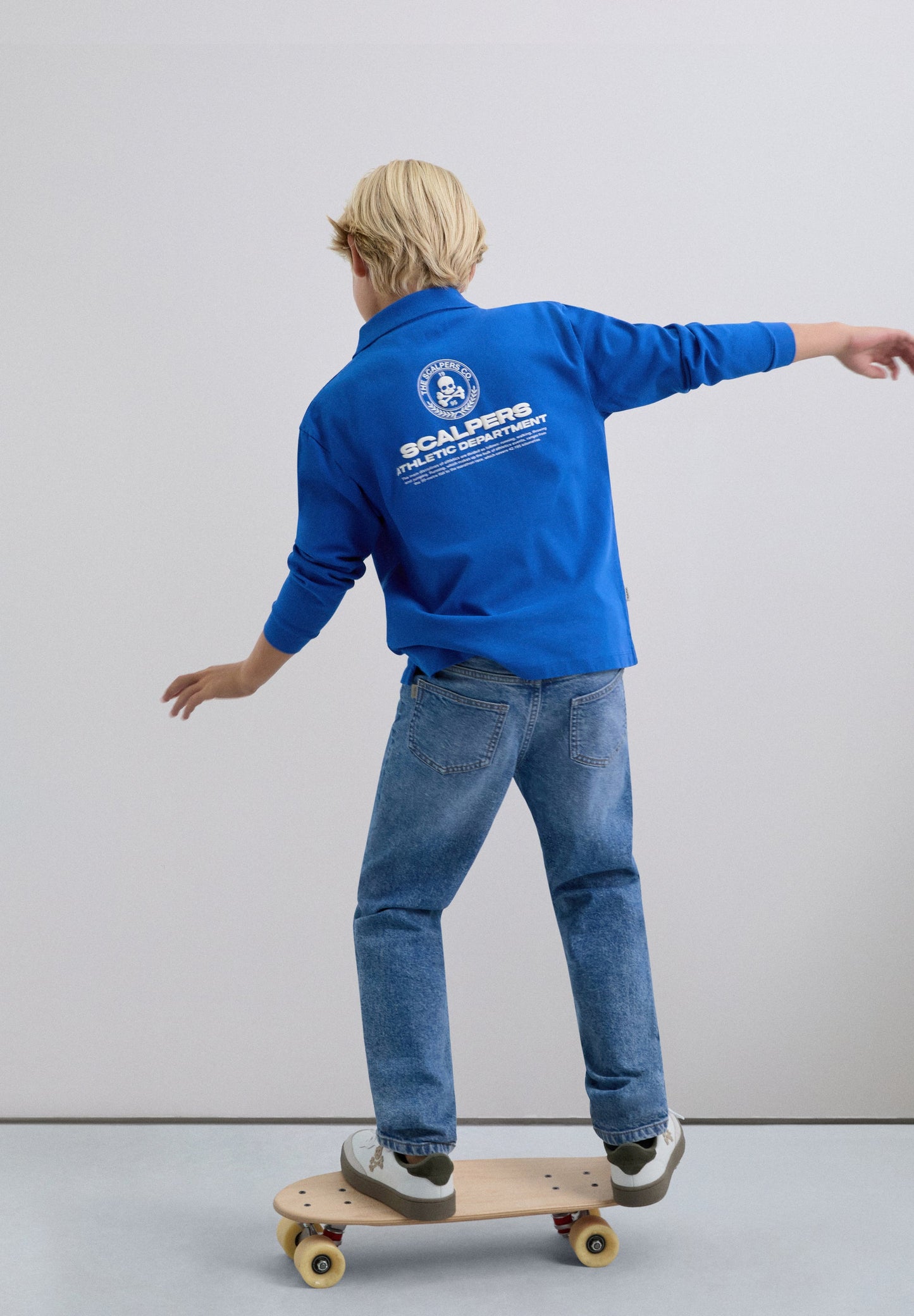 LONG SLEEVE PRINTED POLO SHIRT