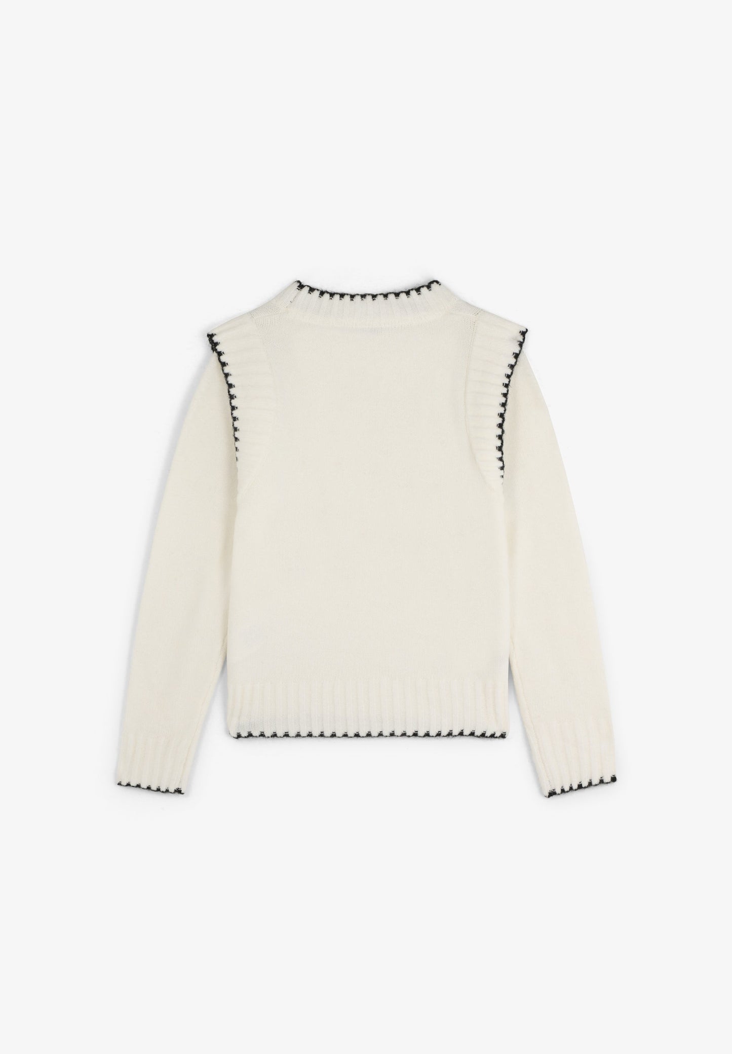 CONTRAST KNIT SWEATER