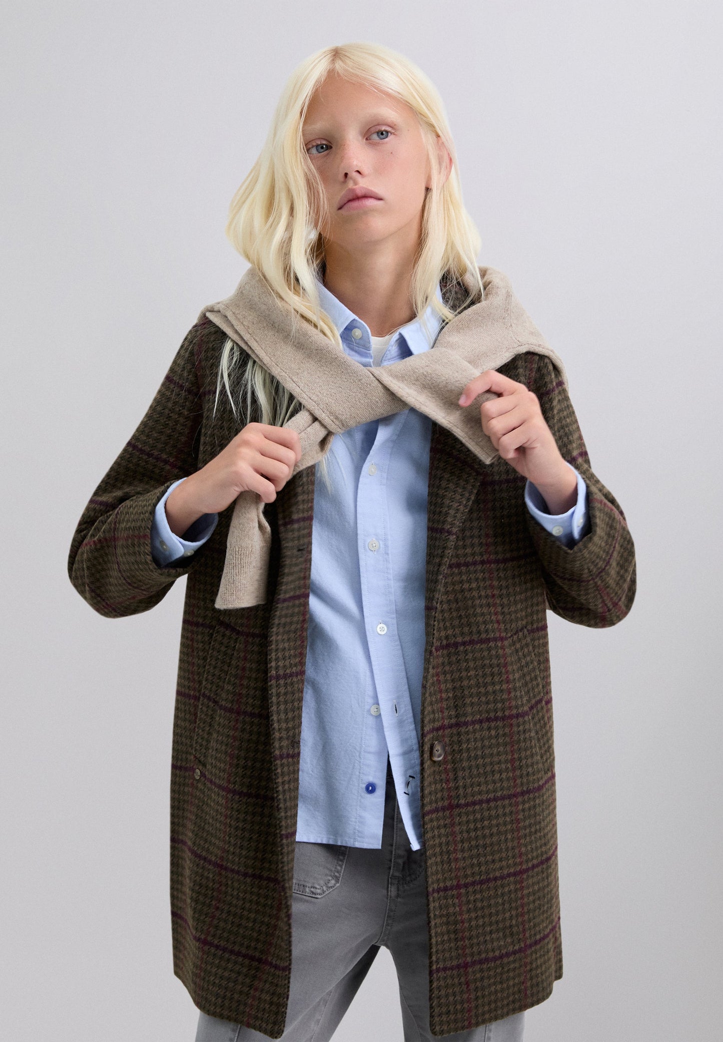 CHECK CLOTH COAT