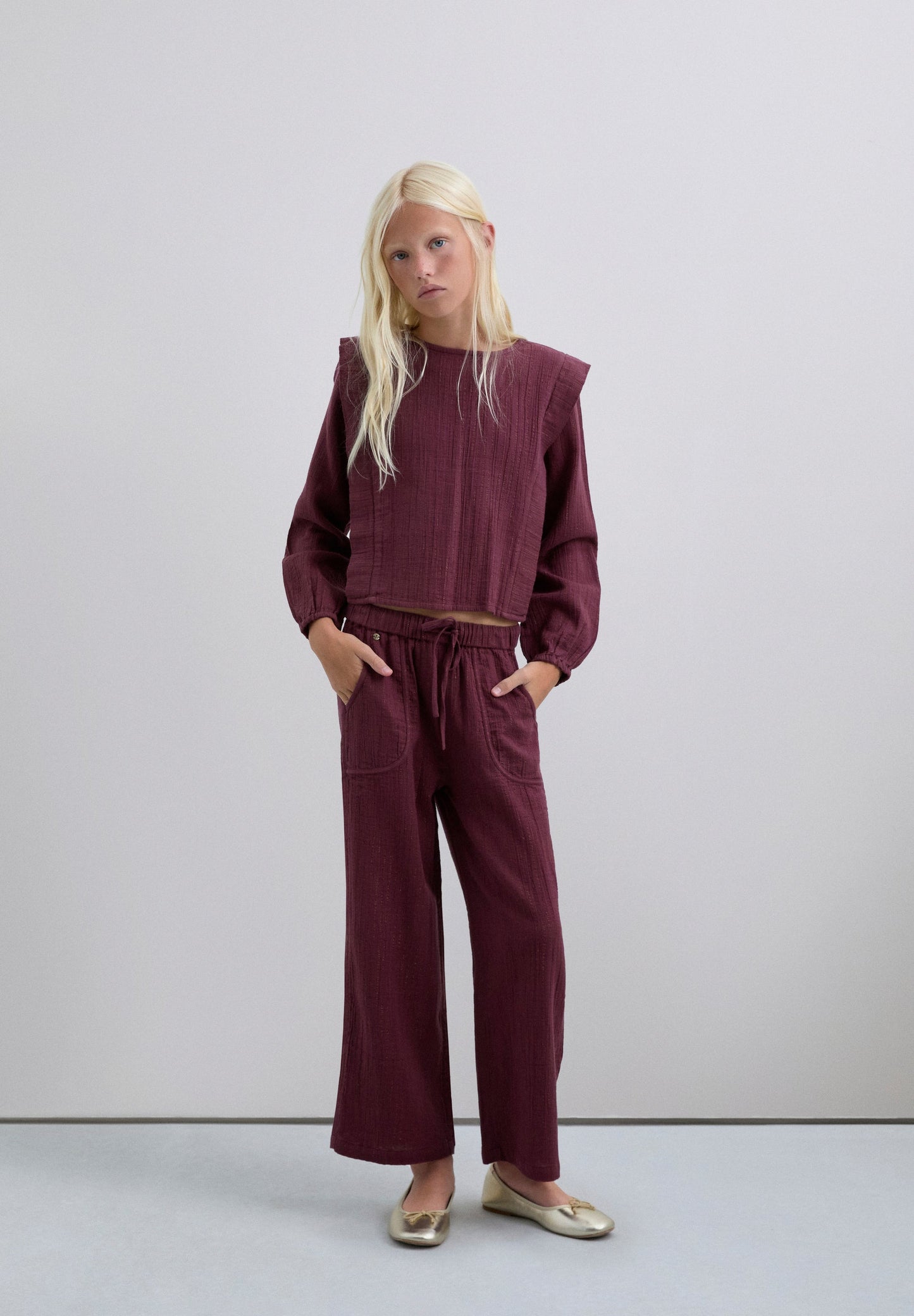 PLEATED BLOUSE