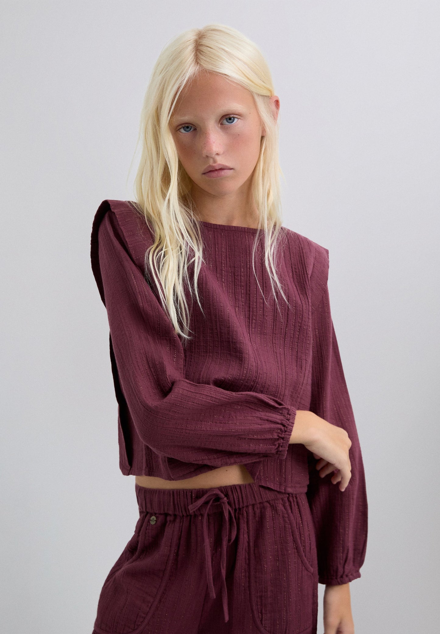 PLEATED BLOUSE