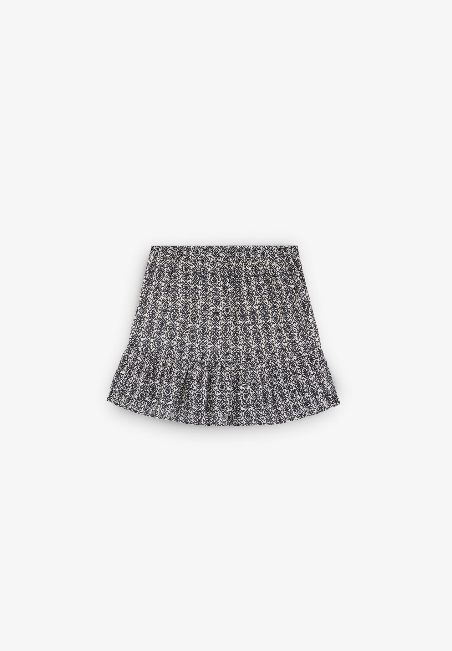 PRINTED RUFFLE SKIRT