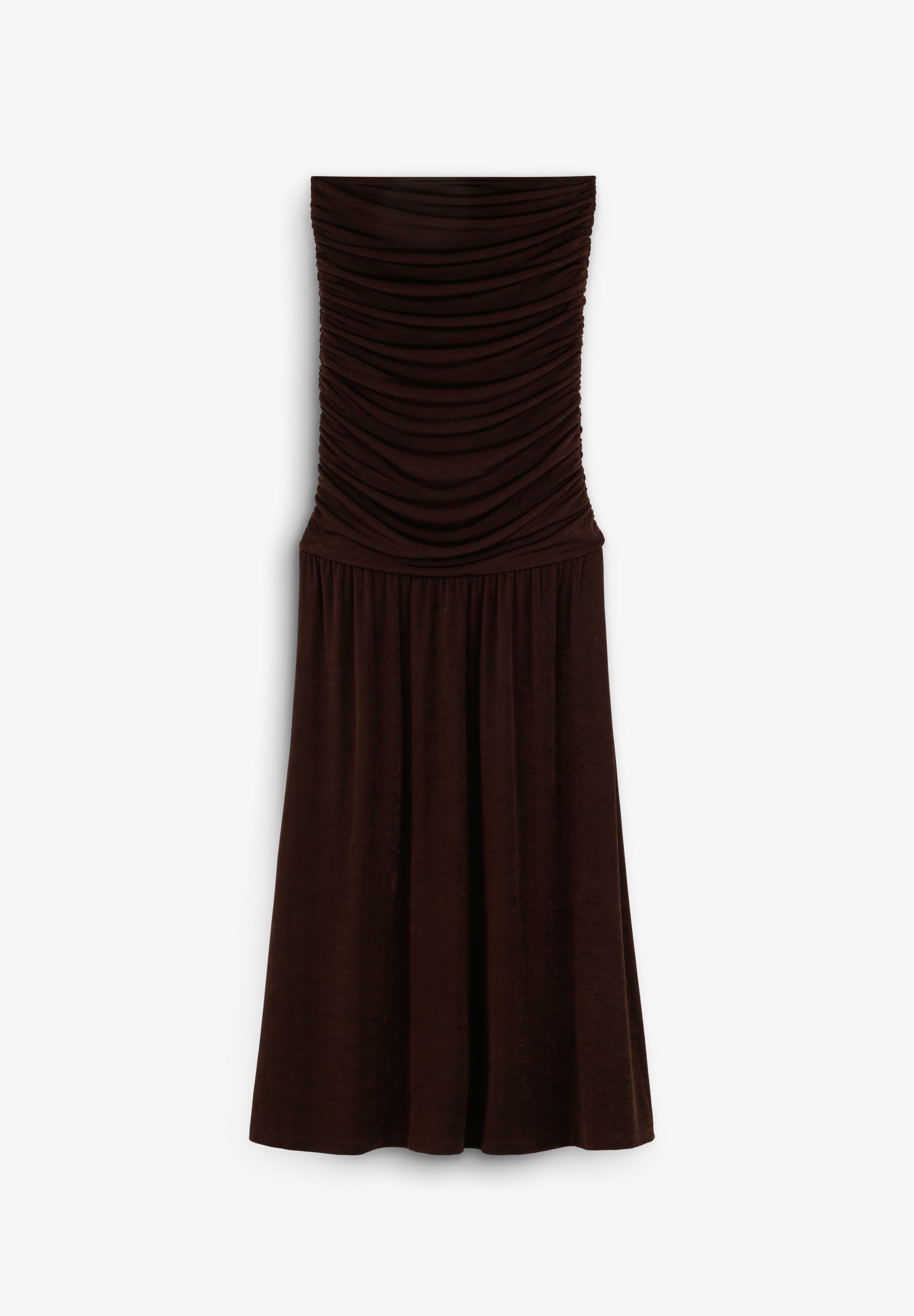GATHERED KNIT DRESS
