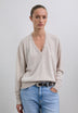 V-NECK SWEATER WITH LACE
