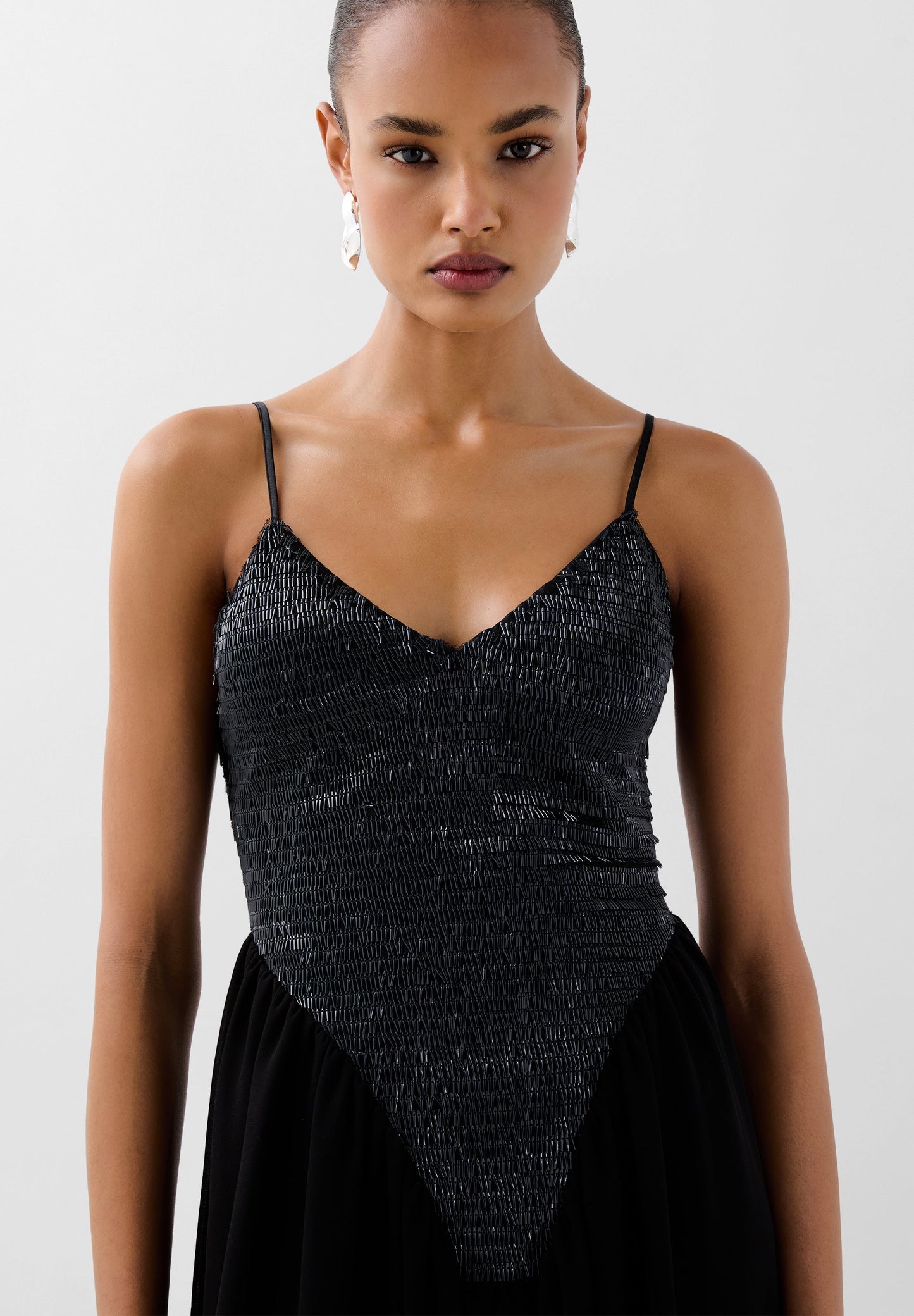 SEQUIN BODICE DRESS
