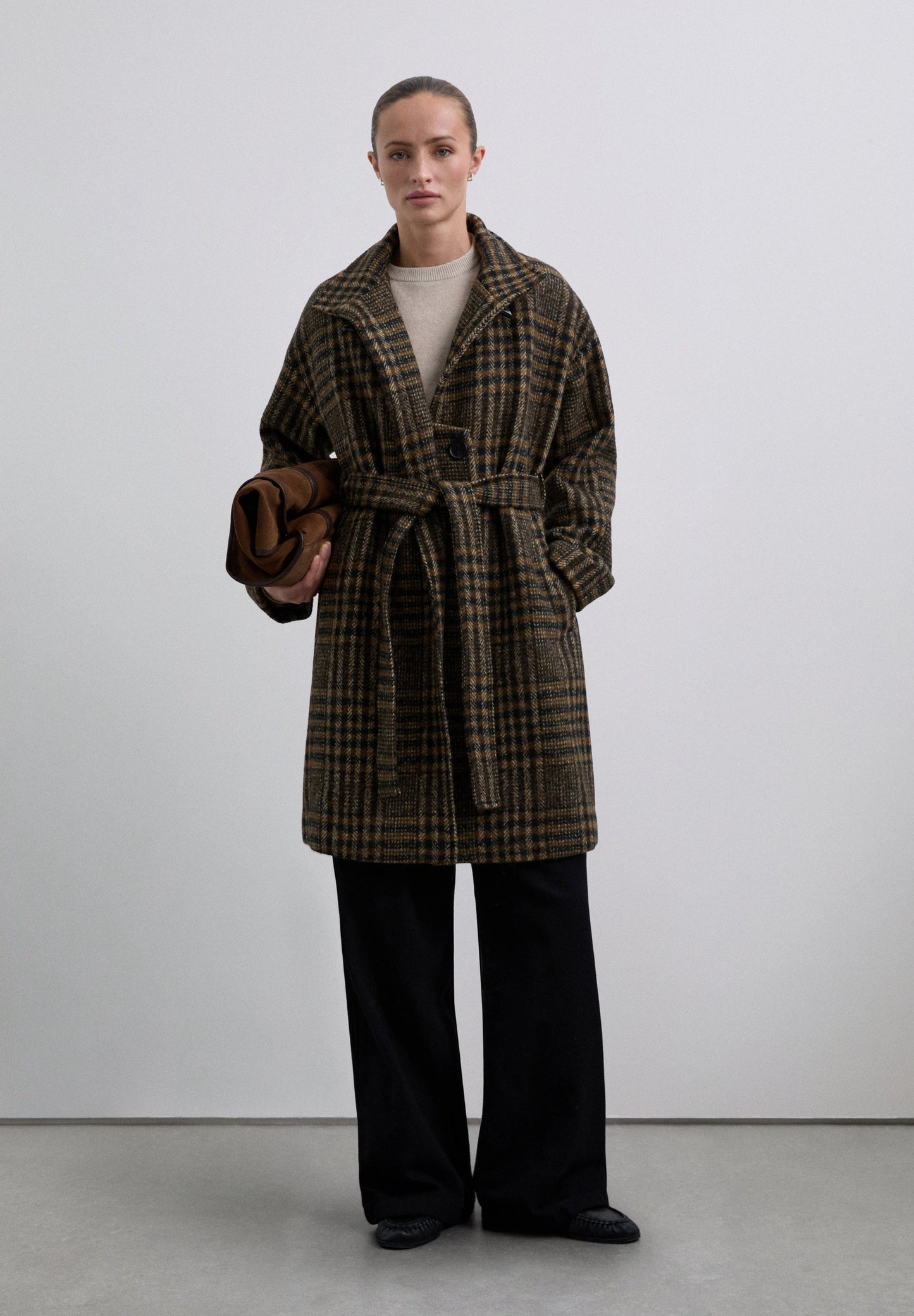 SCBLACKCHECK COAT