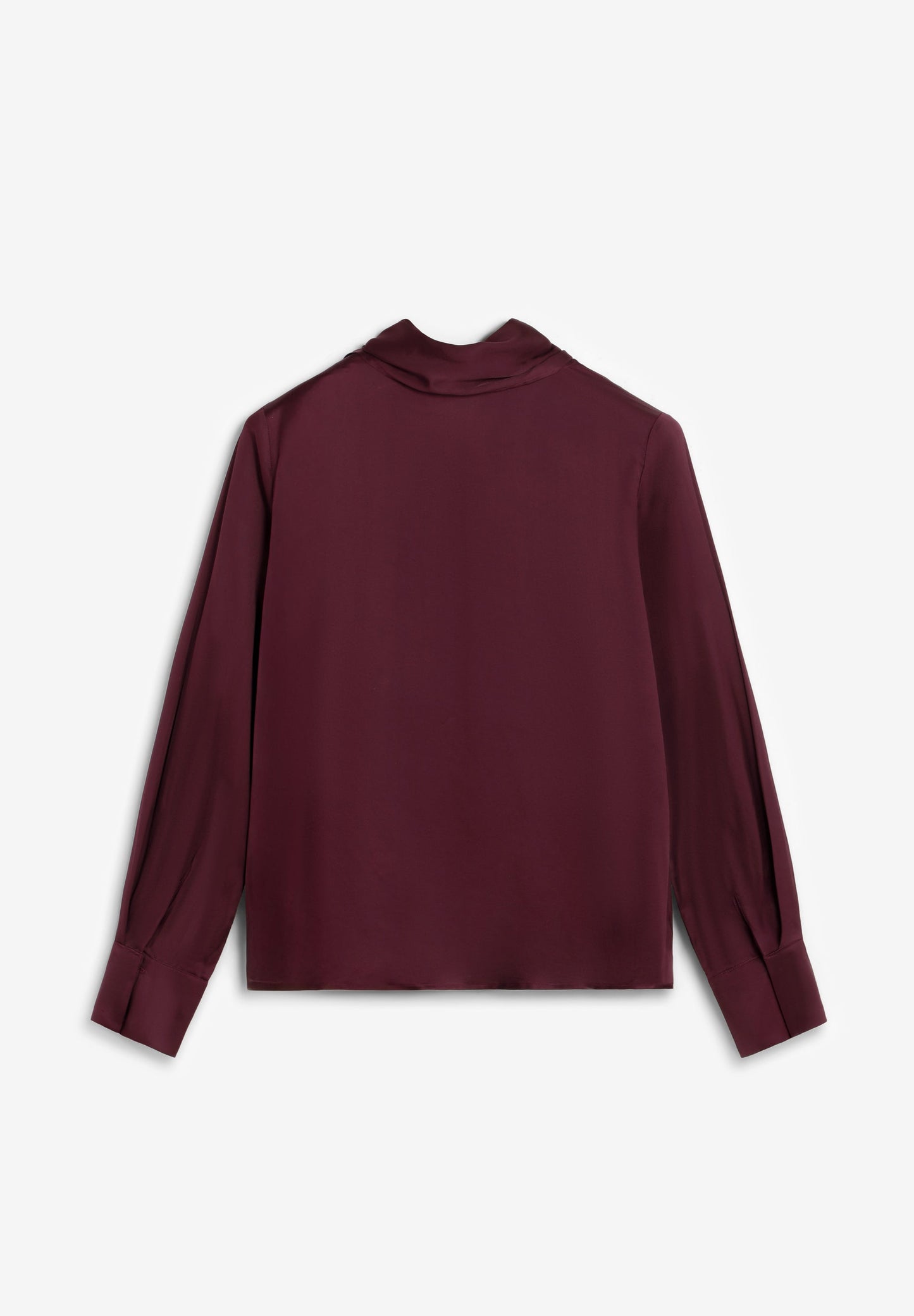 DRAPED SATIN BLOUSE