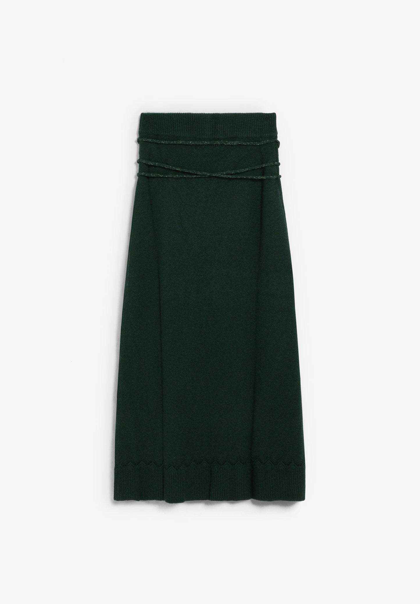 KNIT SKIRT WITH METALLIC DETAIL