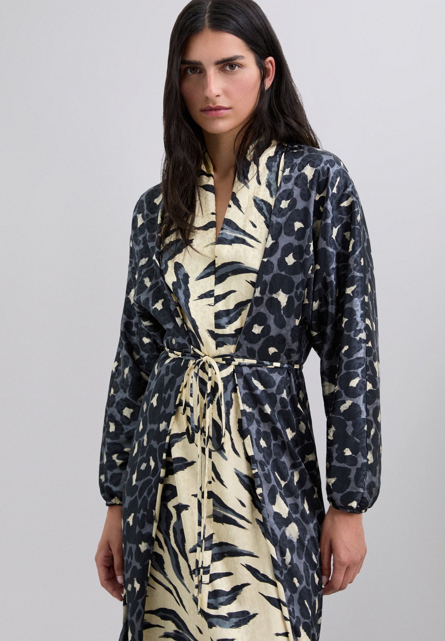LONG ANIMAL PRINT DRESS