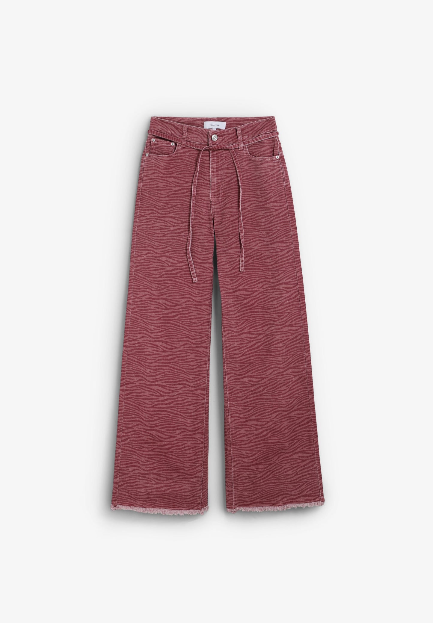 ANIMAL PRINT DRAWSTRING TROUSERS