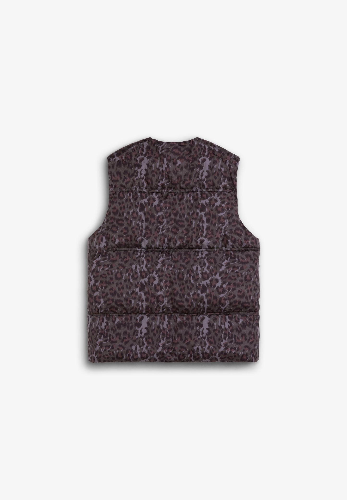 ANIMAL PRINT GILET WITH DETACHABLE SCARF