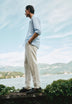 LINEN TROUSERS WITH DARTS