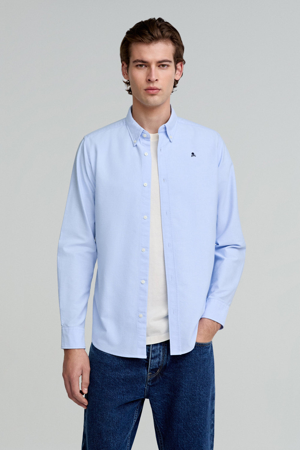 CAMISA OXFORD CALAVERA CONTRASTE - Scalpers