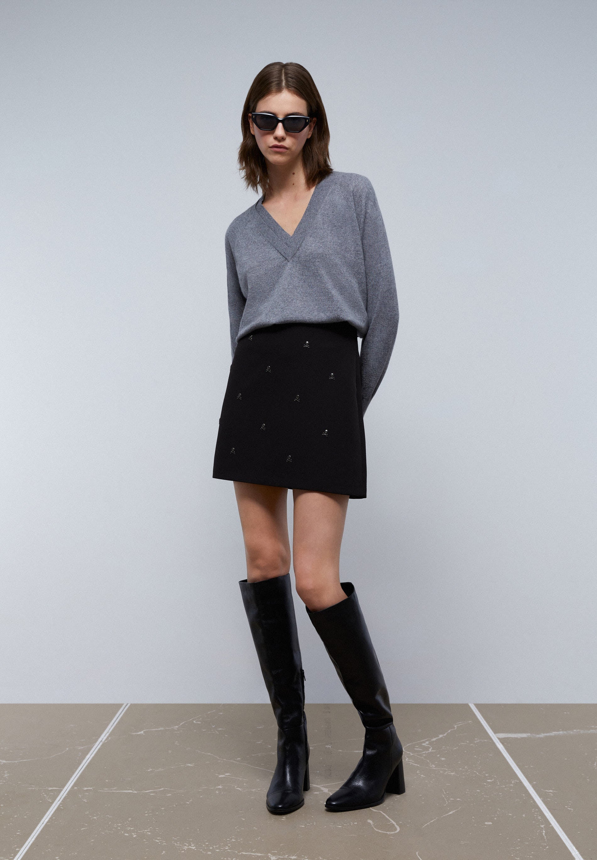 MINI SKIRT WITH SKULLS