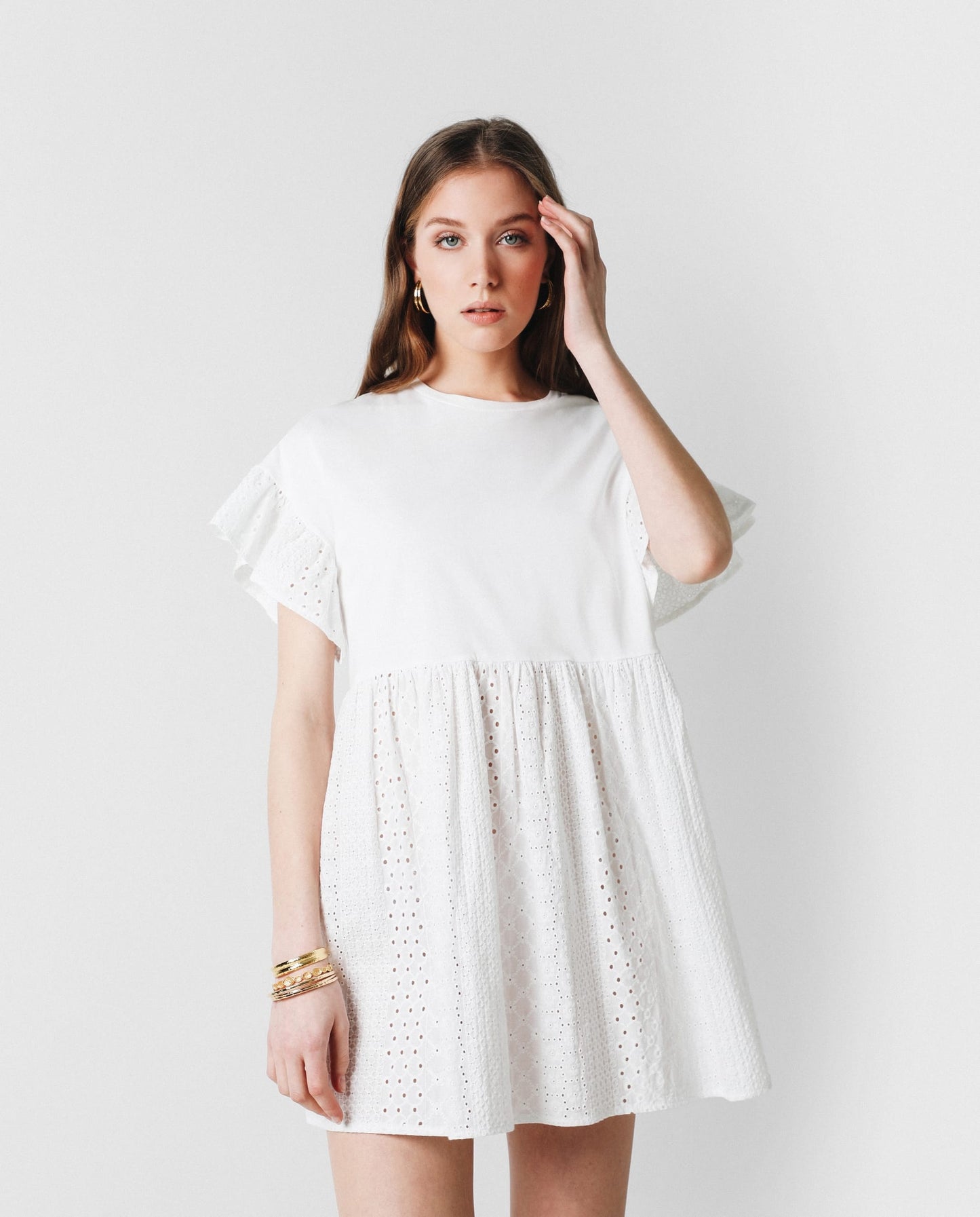 VESTIDO MINI BORDADO INGLES