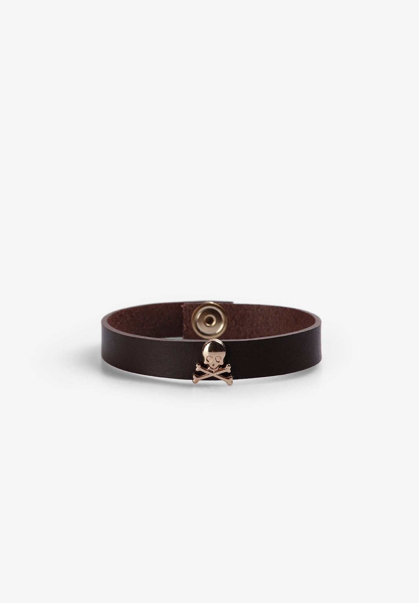 LEATHER SKULL BRACELET