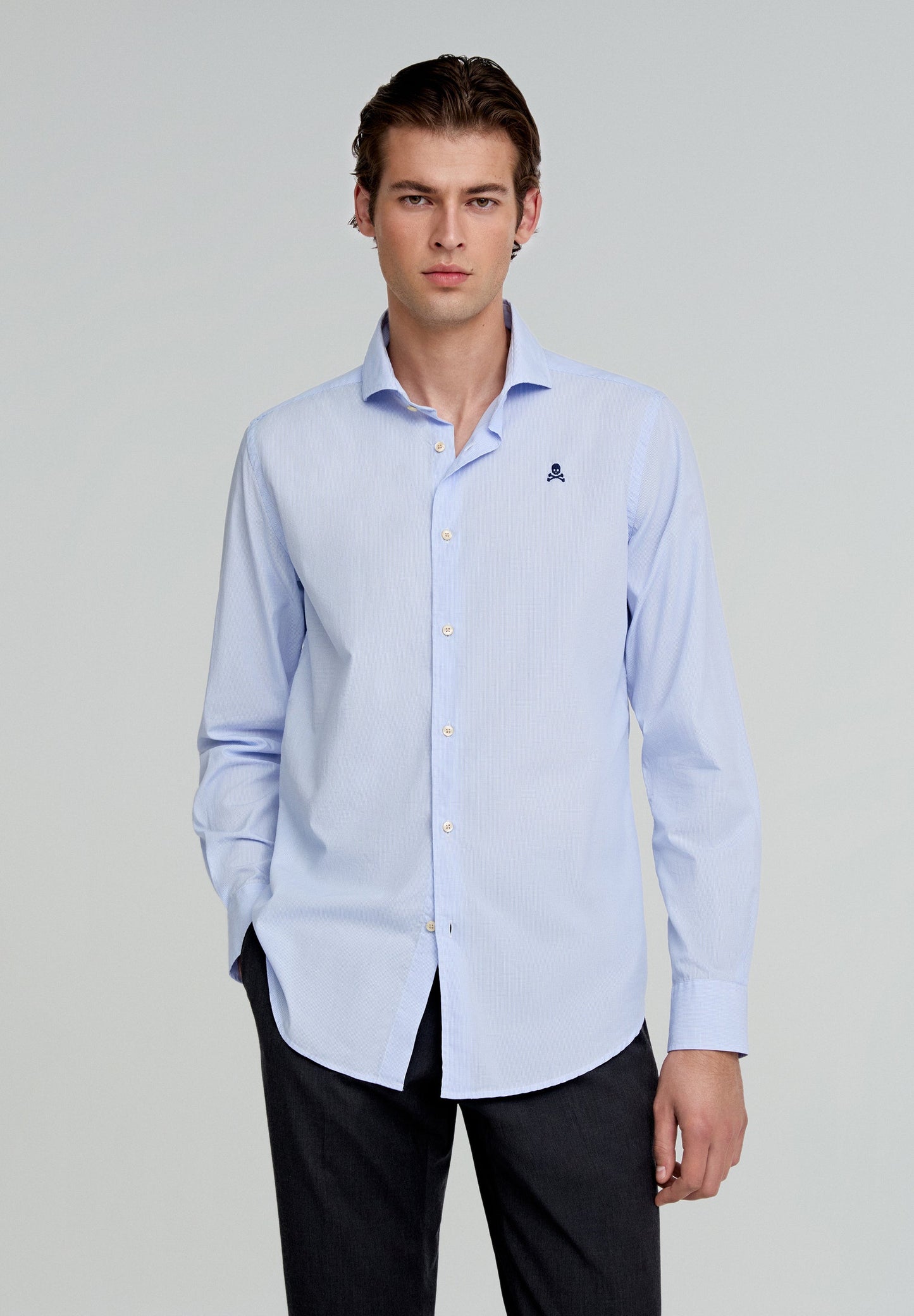 CAMISA VESTIR CUADROS CALAVERA CONTRASTE - Scalpers