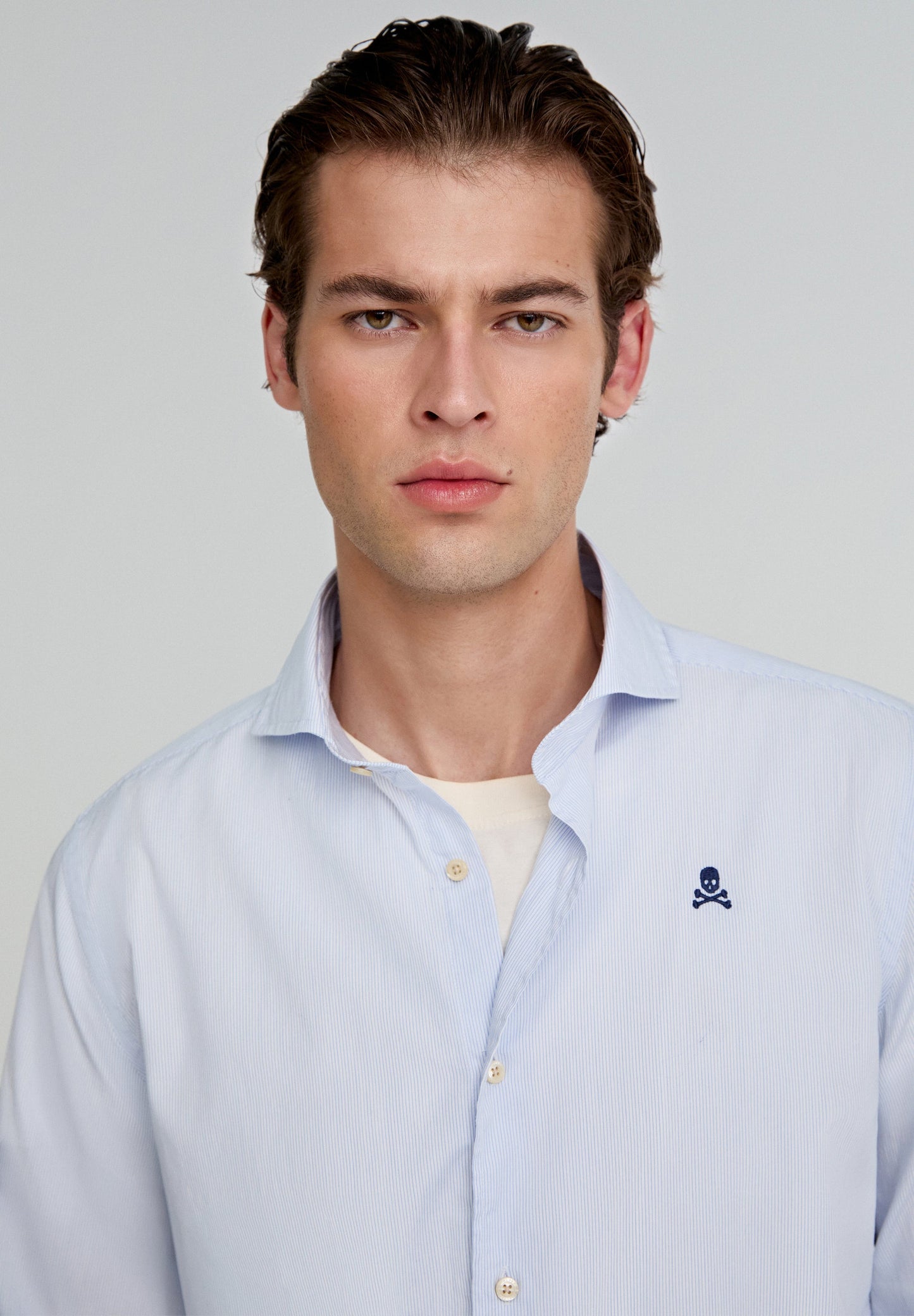 CAMISA VESTIR RAYAS CALAVERA CONTRASTE