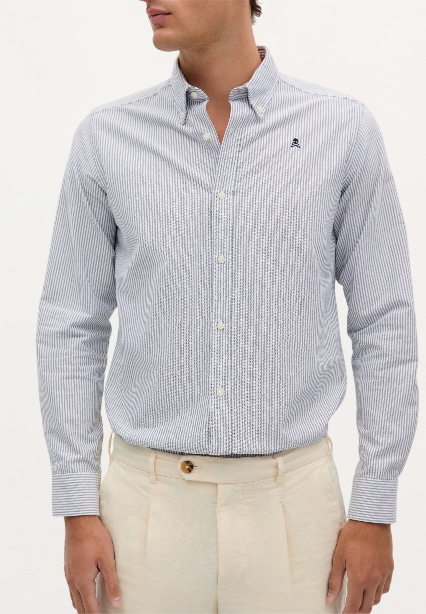 CAMISA OXFORD CALAVERA CONTRASTE