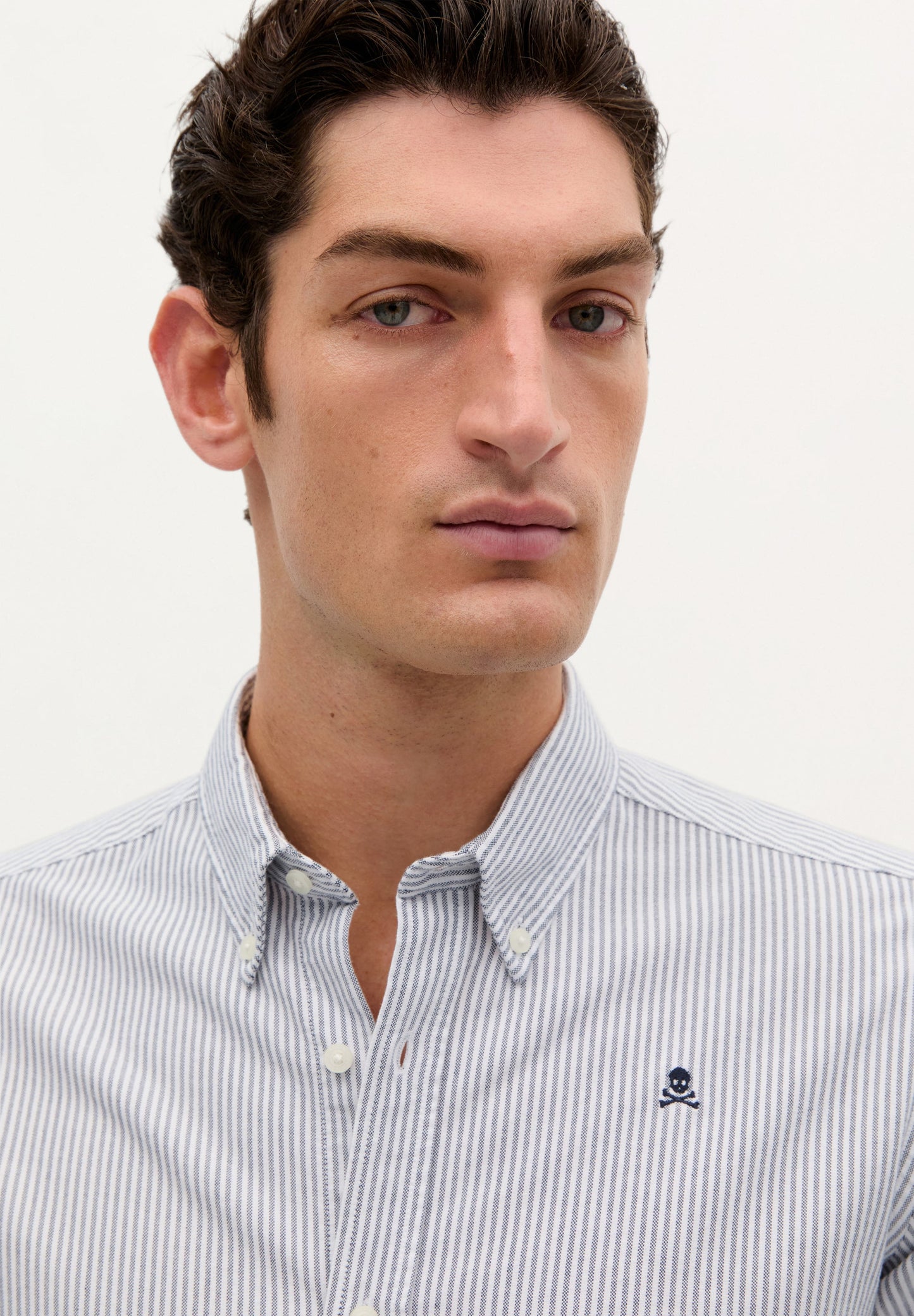 CAMISA OXFORD CALAVERA CONTRASTE