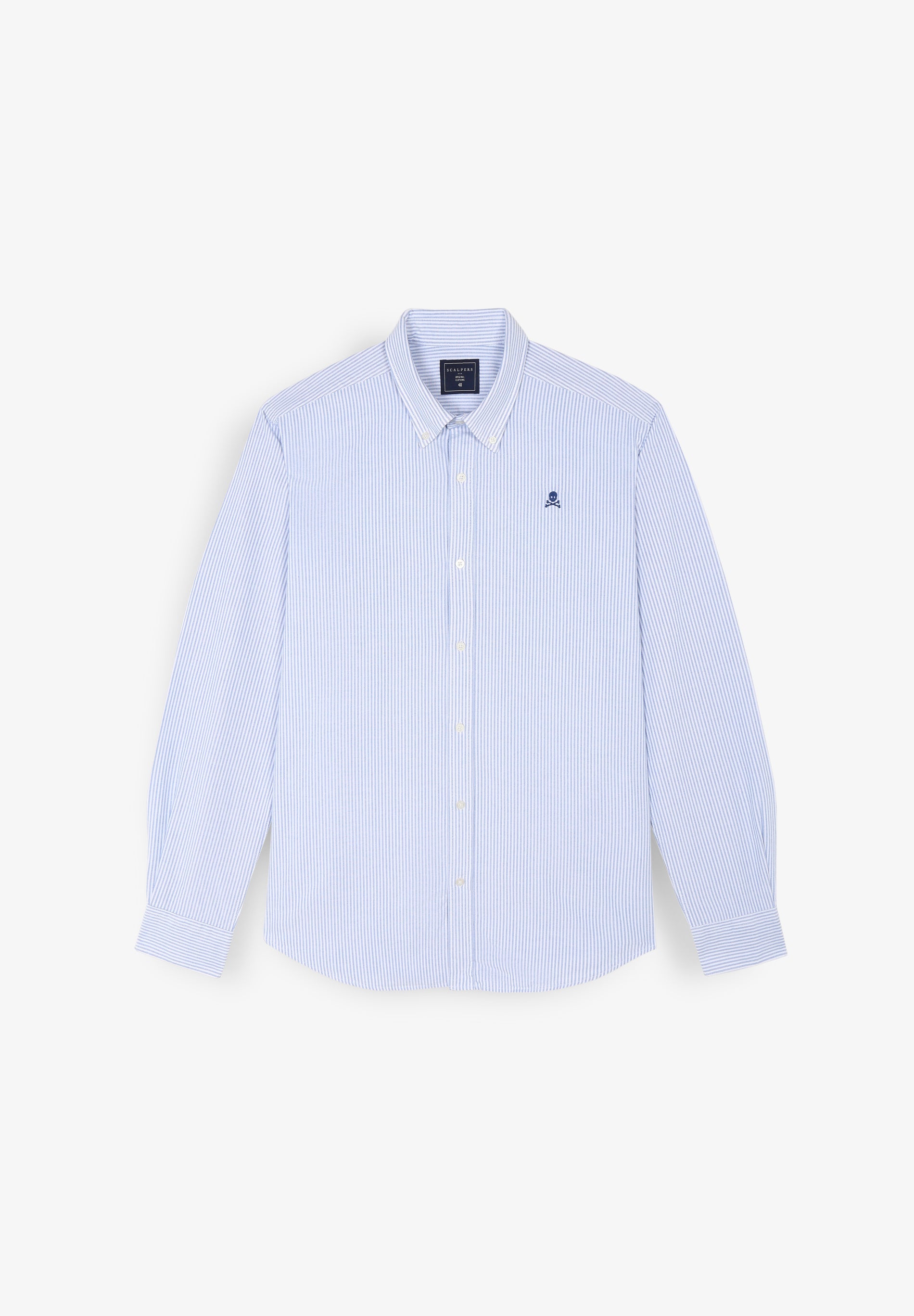 STRIPED OXFORD SHIRT WITH LOGO