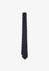 SKULL PRINT SILK TIE